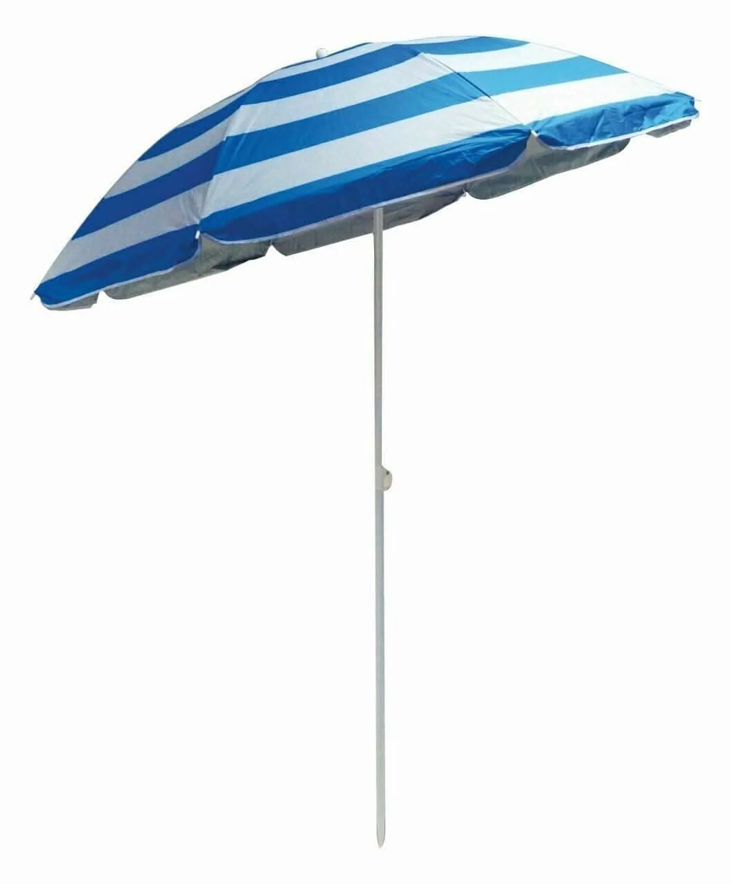 1.7m Garden Parasol Outdoor Tilt Umbrella Canopy - Blue and White - Image 2