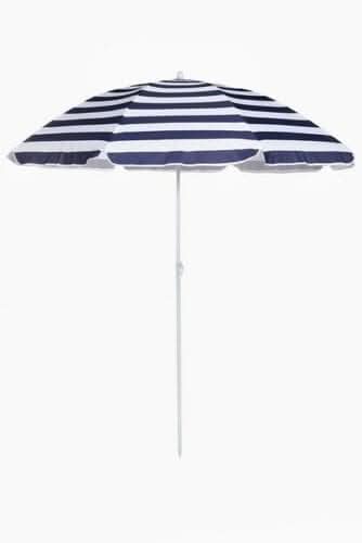 1.7m Garden Parasol Outdoor Tilt Umbrella Canopy - Blue and White - Image 5