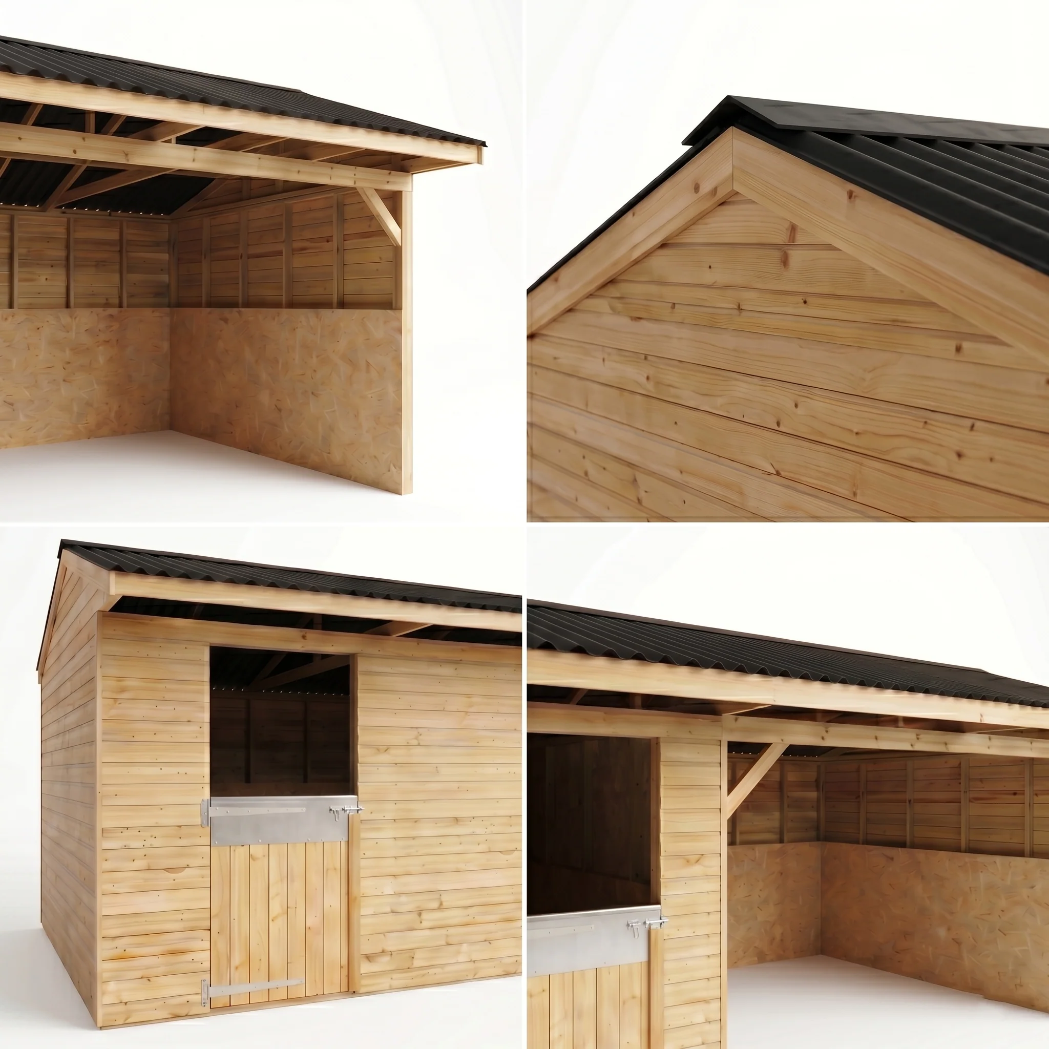 12ft x 30ft Timber Stable & Carport Combination - Image 3