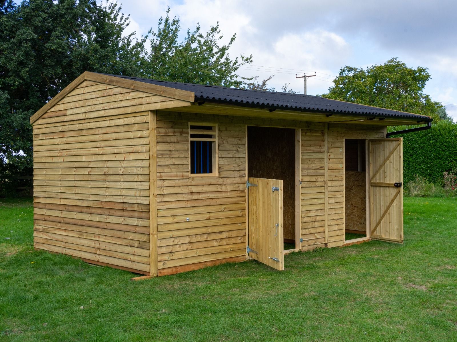 18ft x 12ft Field Shelter with Storage/Tack Feed Room V.4 - Image 4