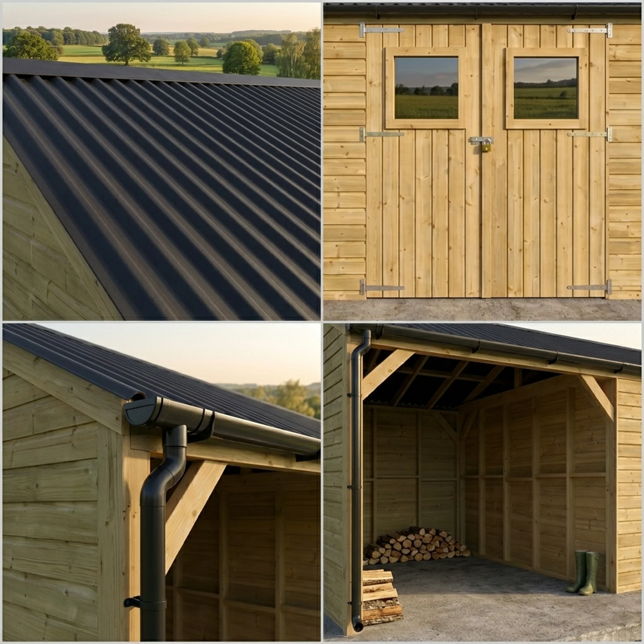 3m x 5.4m Timber Carport & Garage - Image 5