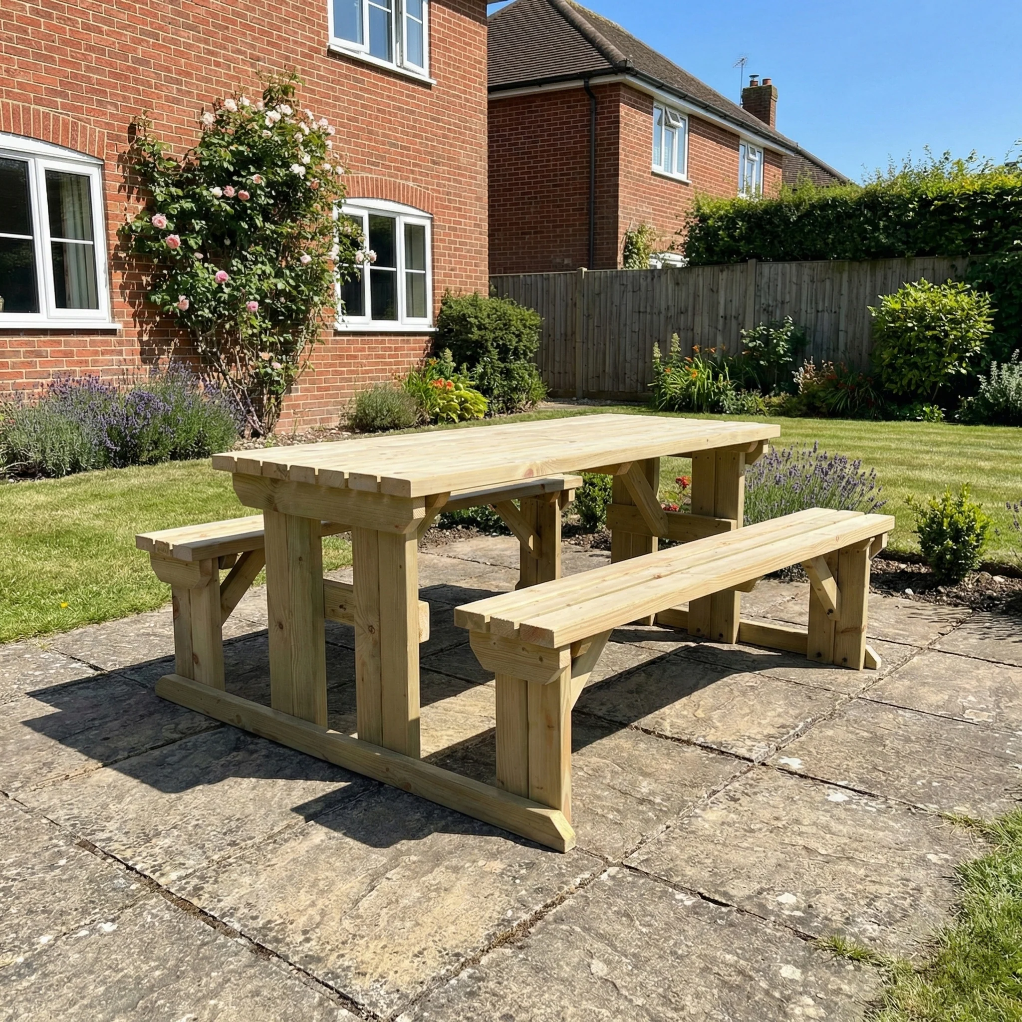 Abies Picnic Table and Benches Set - Image 5