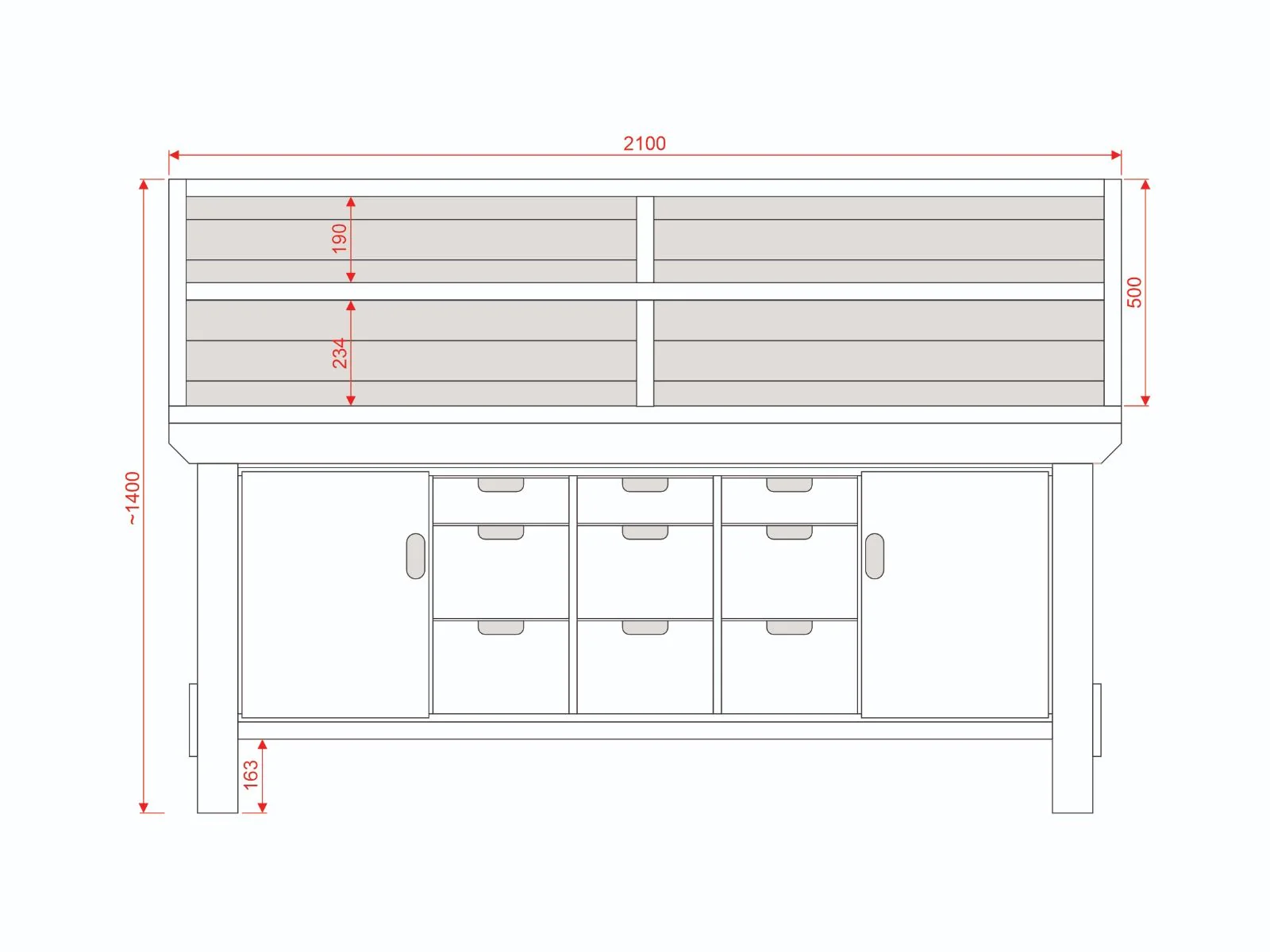Acorn Heavy-duty Cupboard Workbench (V.5) - Image 4