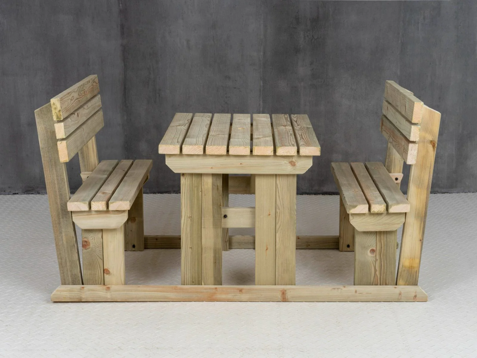 Alders Picnic Table Benches Set With Backrest - Image 12