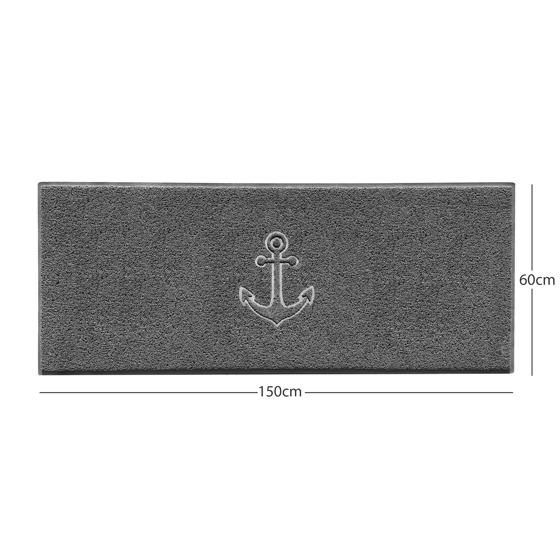 "Anchors Away" Grey Spaghetti Door Mat - Image 5