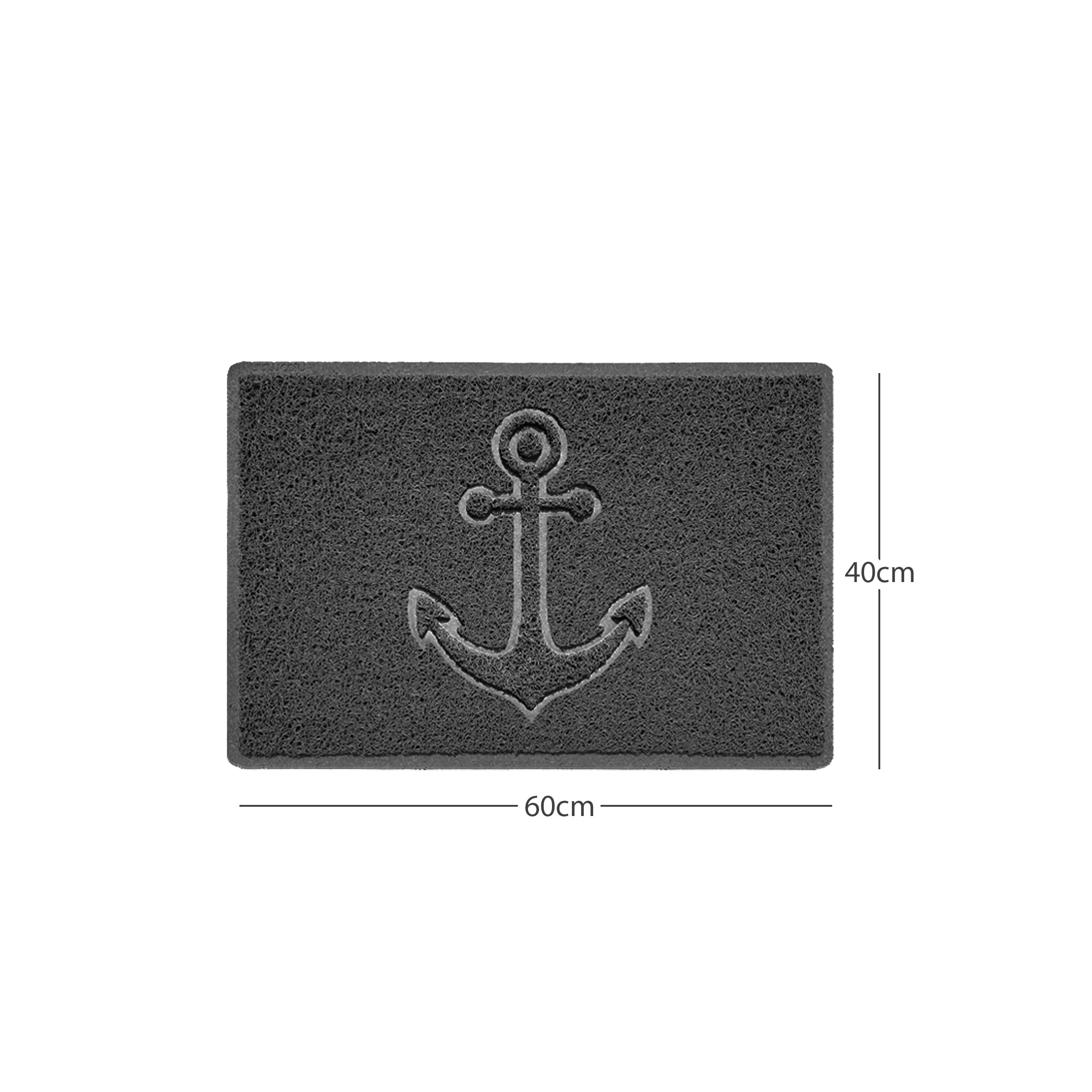 "Anchors Away" Grey Spaghetti Door Mat - Image 6