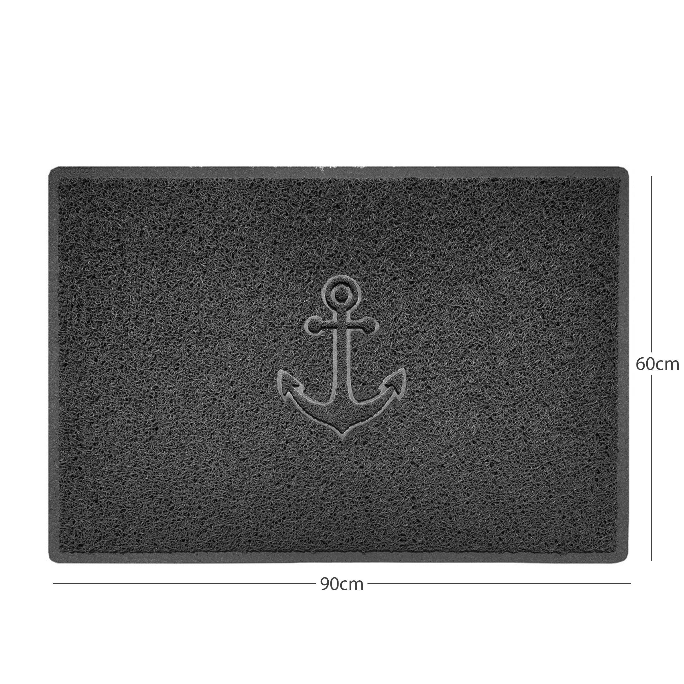 "Anchors Away" Grey Spaghetti Door Mat - Image 8