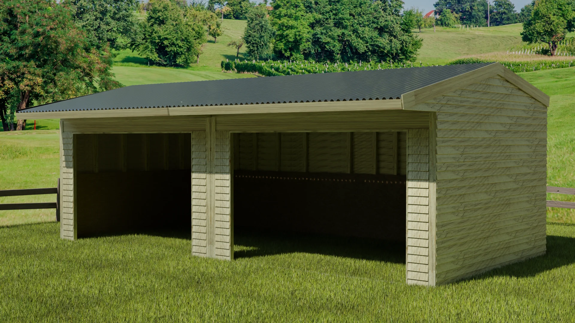 Animal Field Shelter V.6 Open Front/Apex Roof - Image 10
