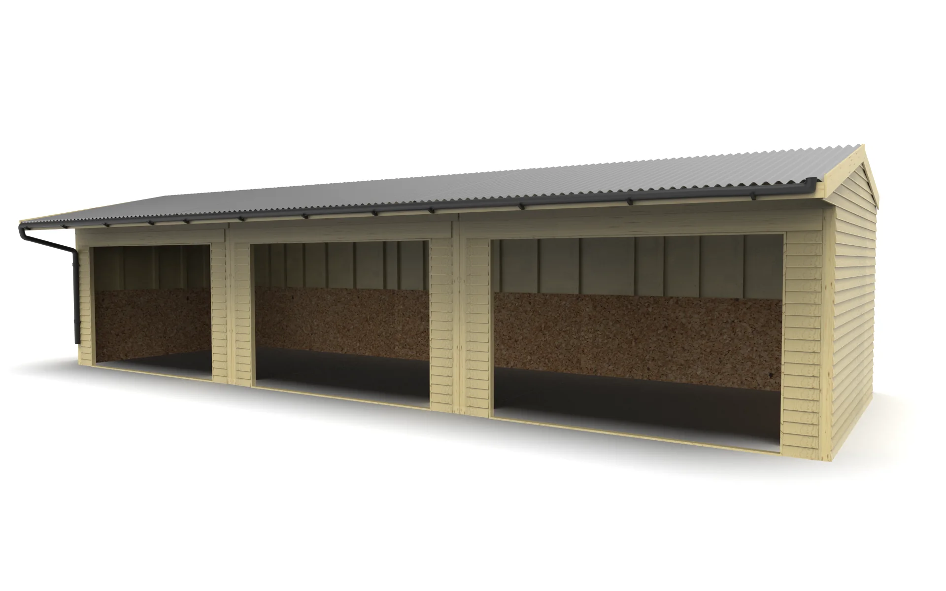 Animal Field Shelter V.6 Open Front/Apex Roof with Guttering - Image 7