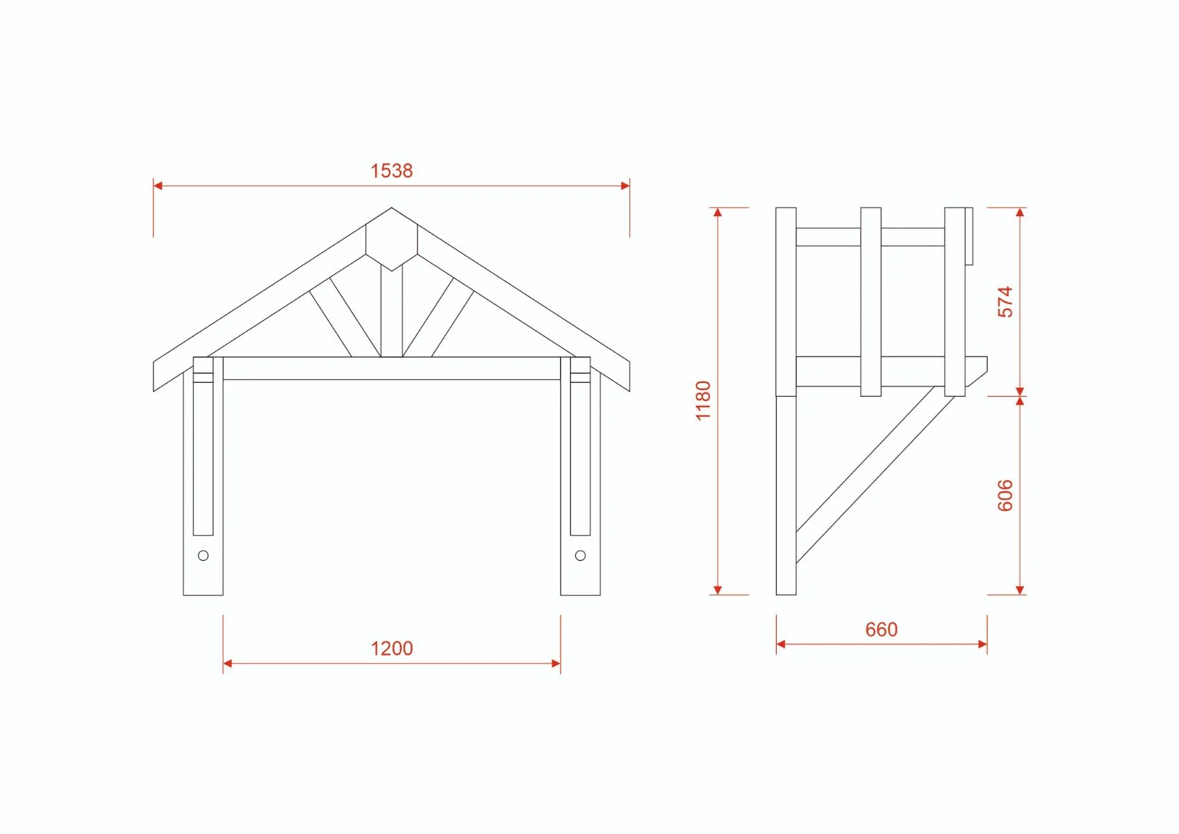 Apex Roof Porch Canopy - Image 11