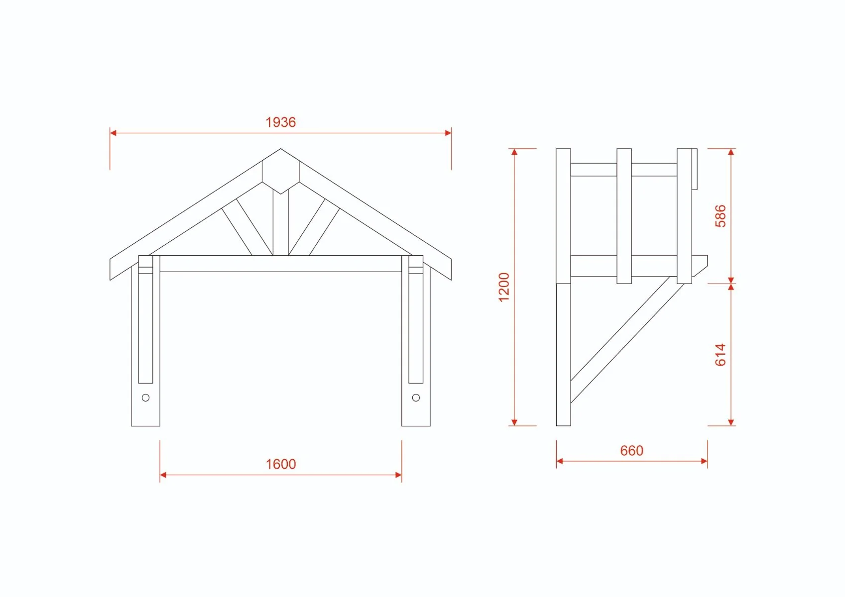 Apex Roof Porch Canopy - Image 9
