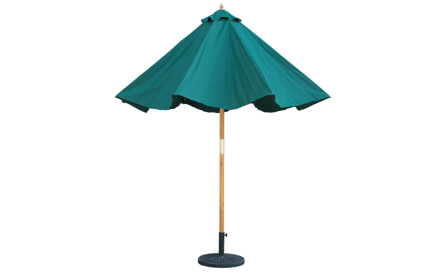 Bali Hunter Green Wooden Parasol 2.85m - Image 2