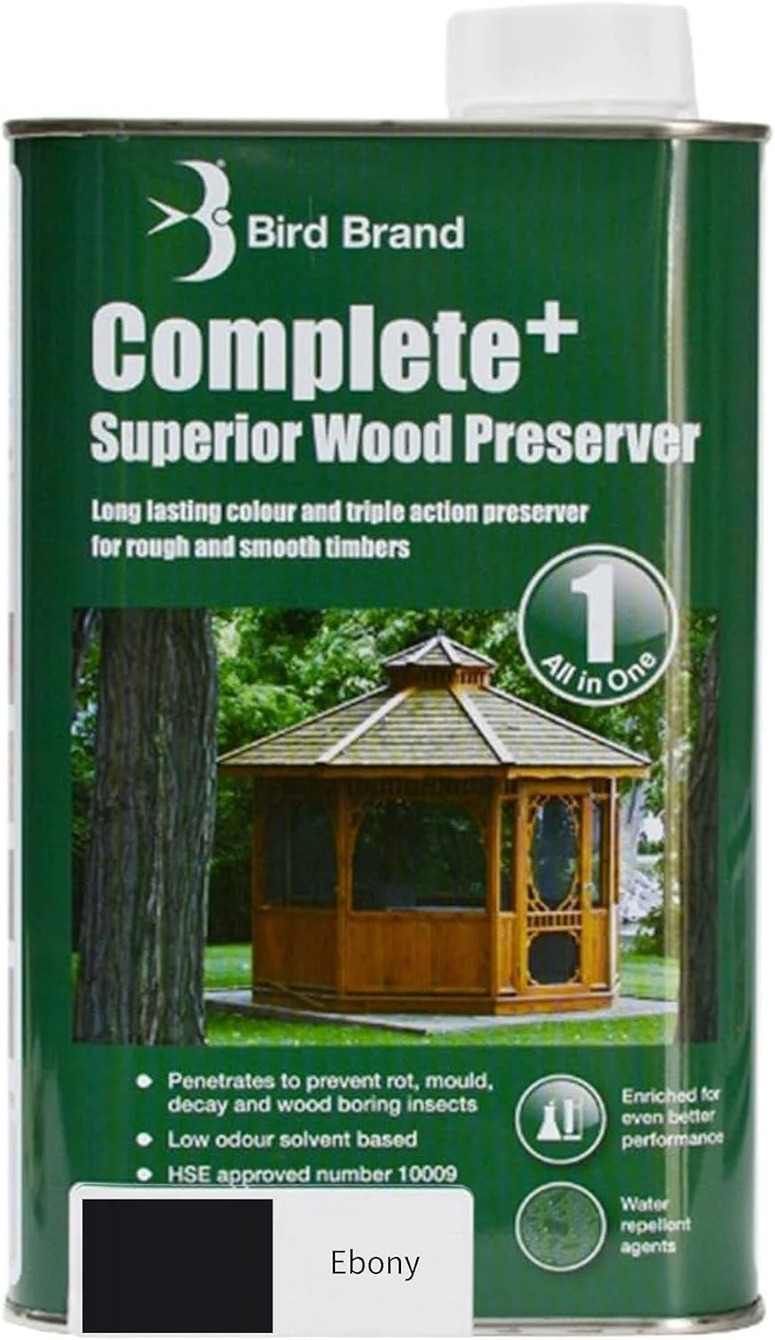 Bird Brand Complete+ Superior Wood Preserver, EBONY BLACK