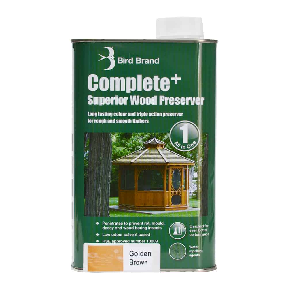 Bird Brand Complete+ Superior Wood Preserver, GOLDEN BROWN
