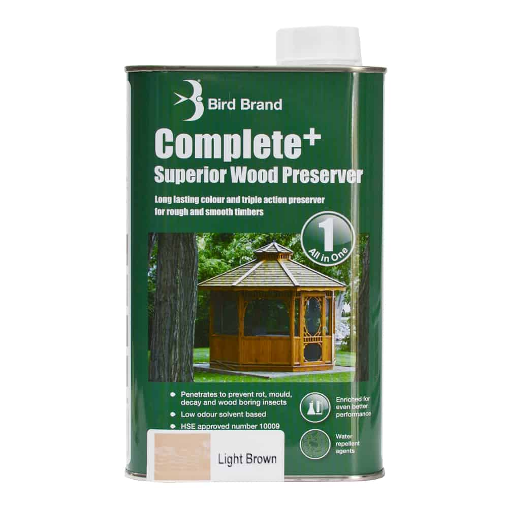 Bird Brand Complete+ Superior Wood Preserver, LIGHT BROWN