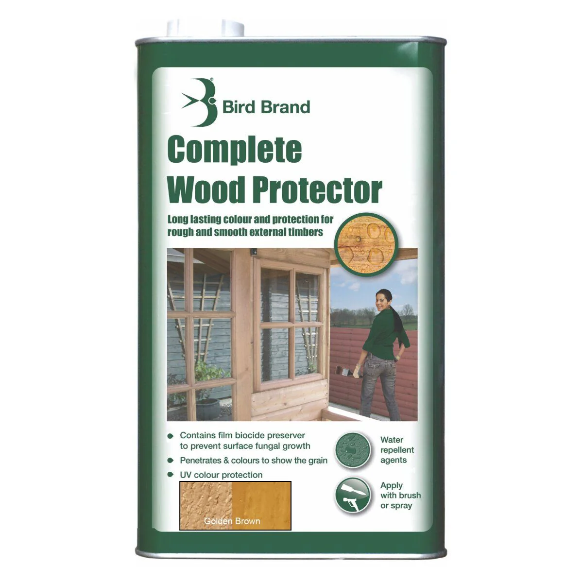 Bird Brand Complete Wood Protector, Golden Brown