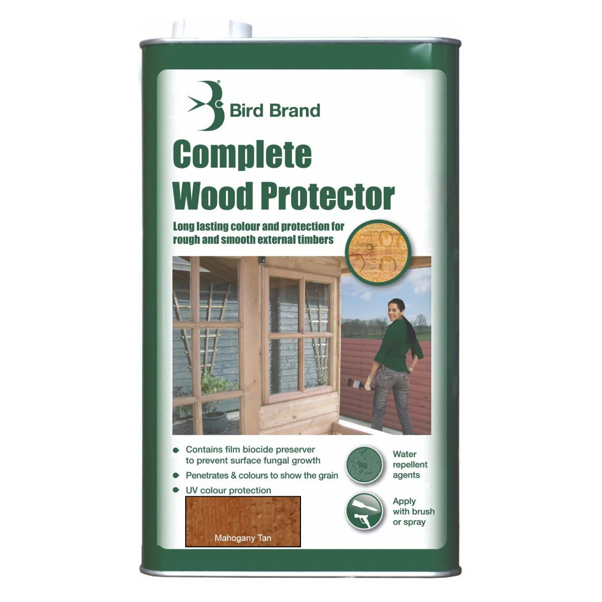 Bird Brand Complete Wood Protector, Mahogany Tan