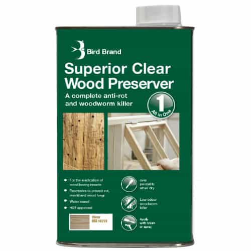 Bird Brand Superior Clear Wood Preserver and Woodworm Killer - Image 2