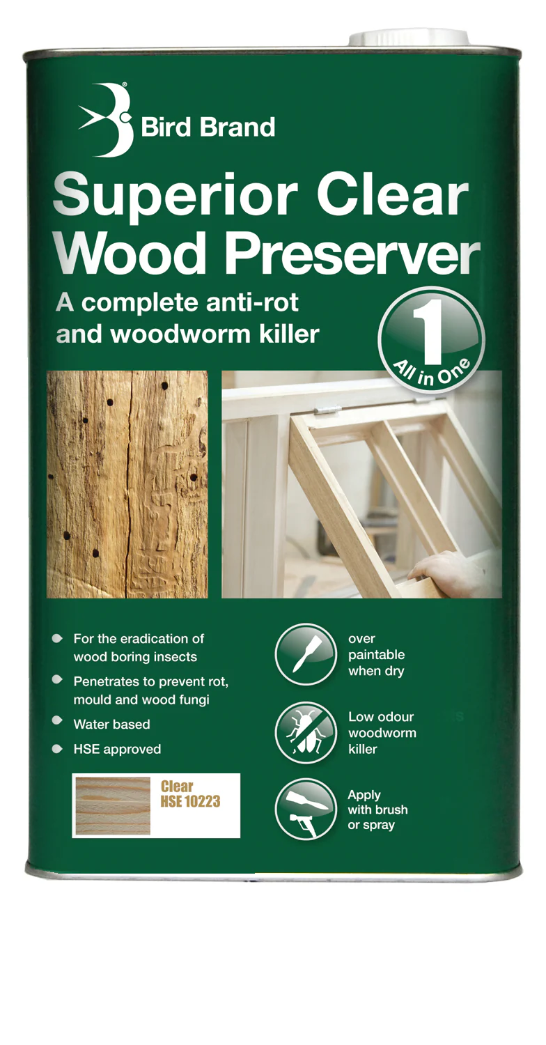 Bird Brand Superior Clear Wood Preserver and Woodworm Killer - Image 3