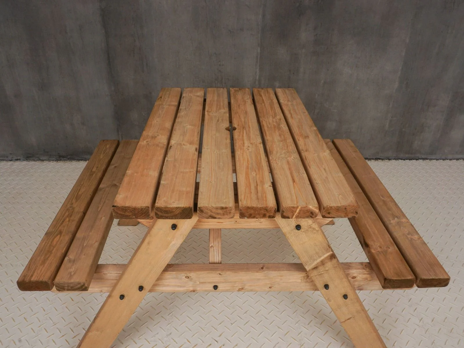 Classic Pub Style Picnic Bench and Table - Rustic Finish - Image 9