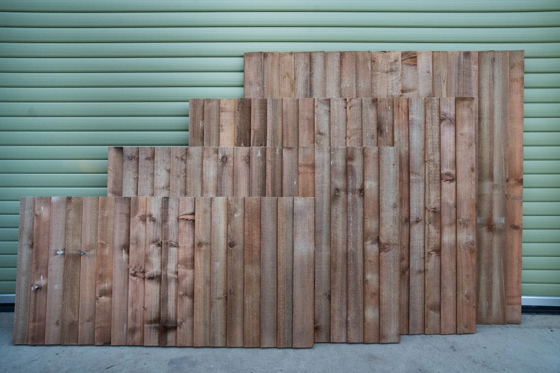 Closeboard / Feather Edge Fence Panel - Brown Finish - Image 2