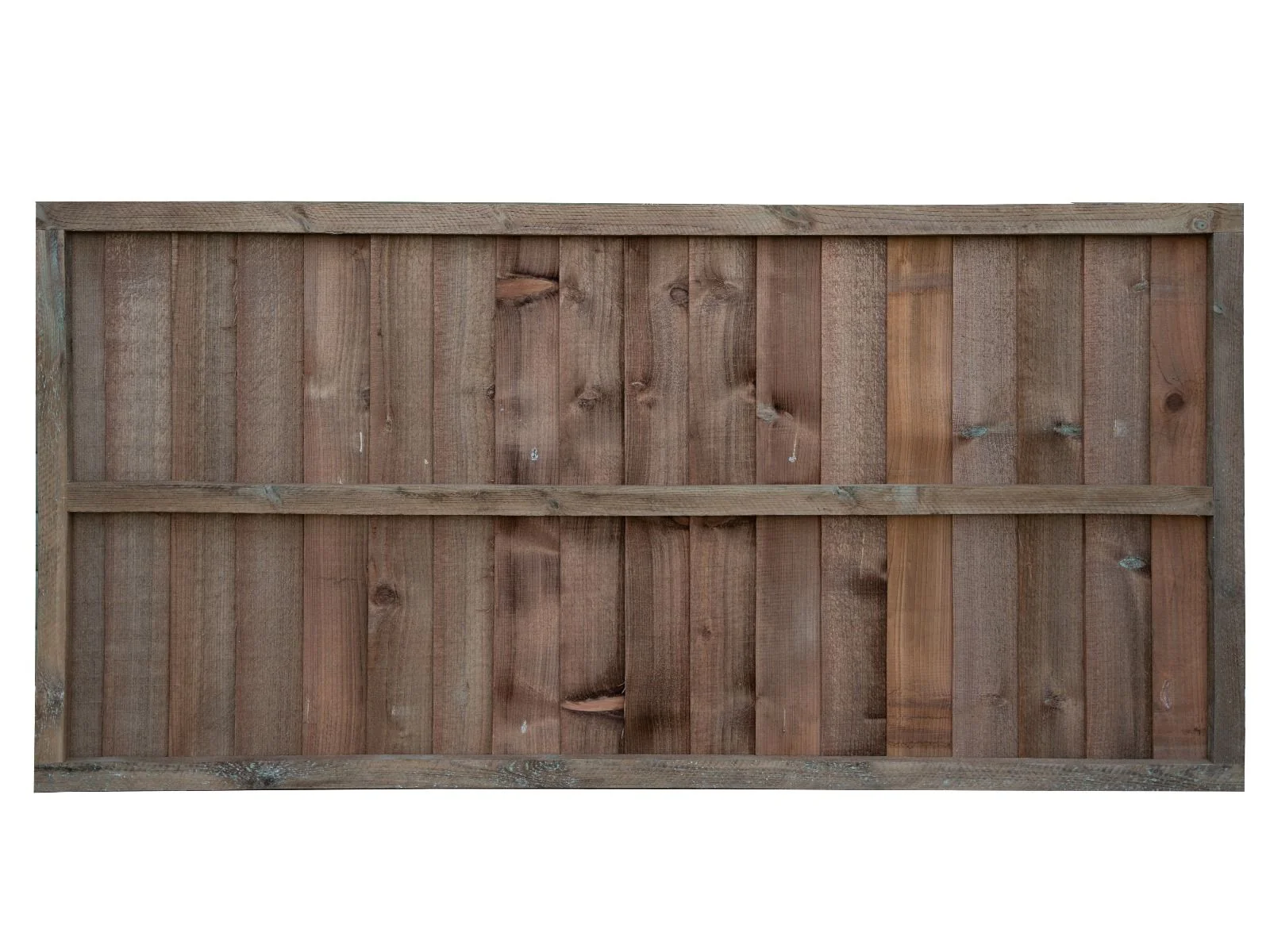 Closeboard / Feather Edge Fence Panel - Brown Finish - Image 3