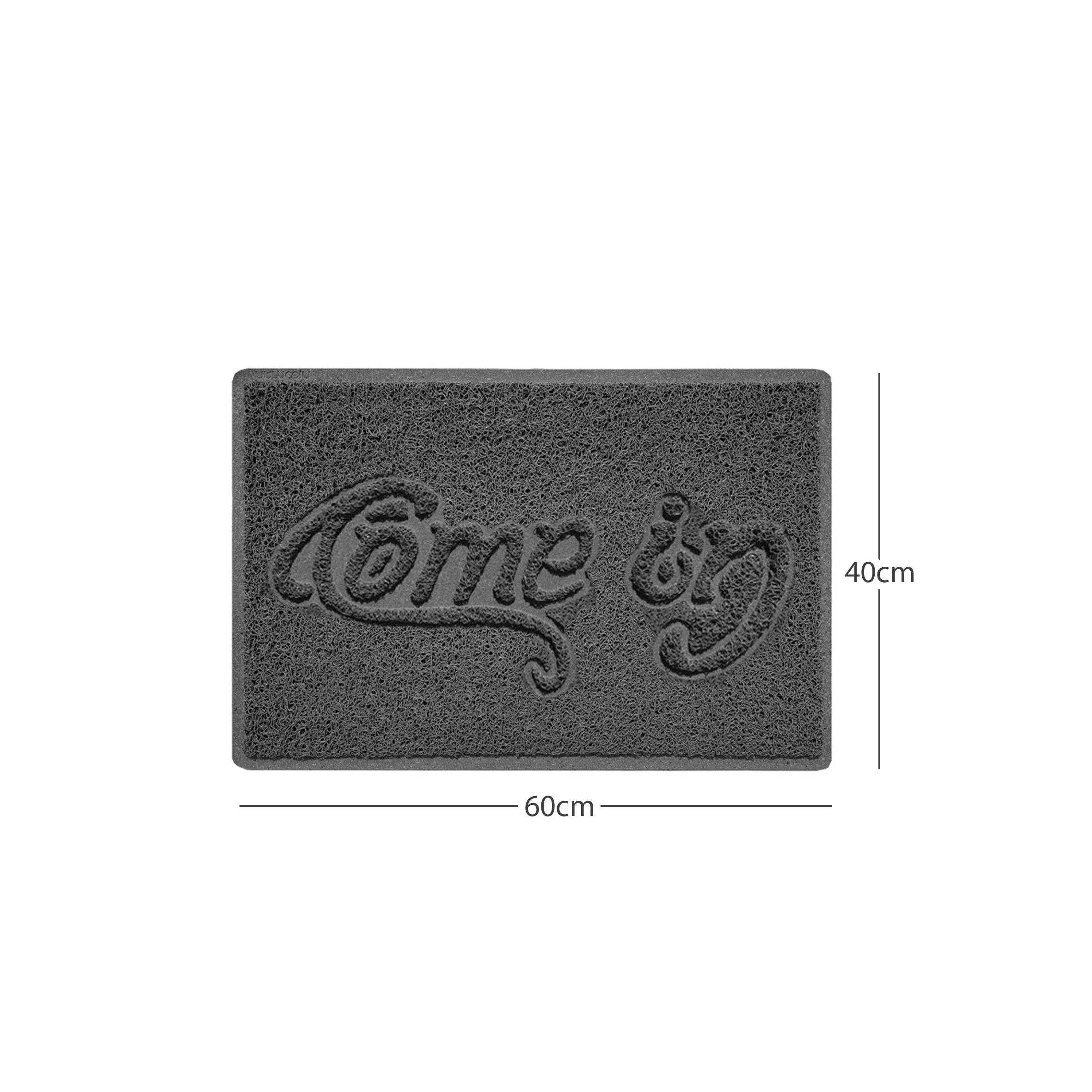 "Come In" Grey Spaghetti Door Mat - Image 6