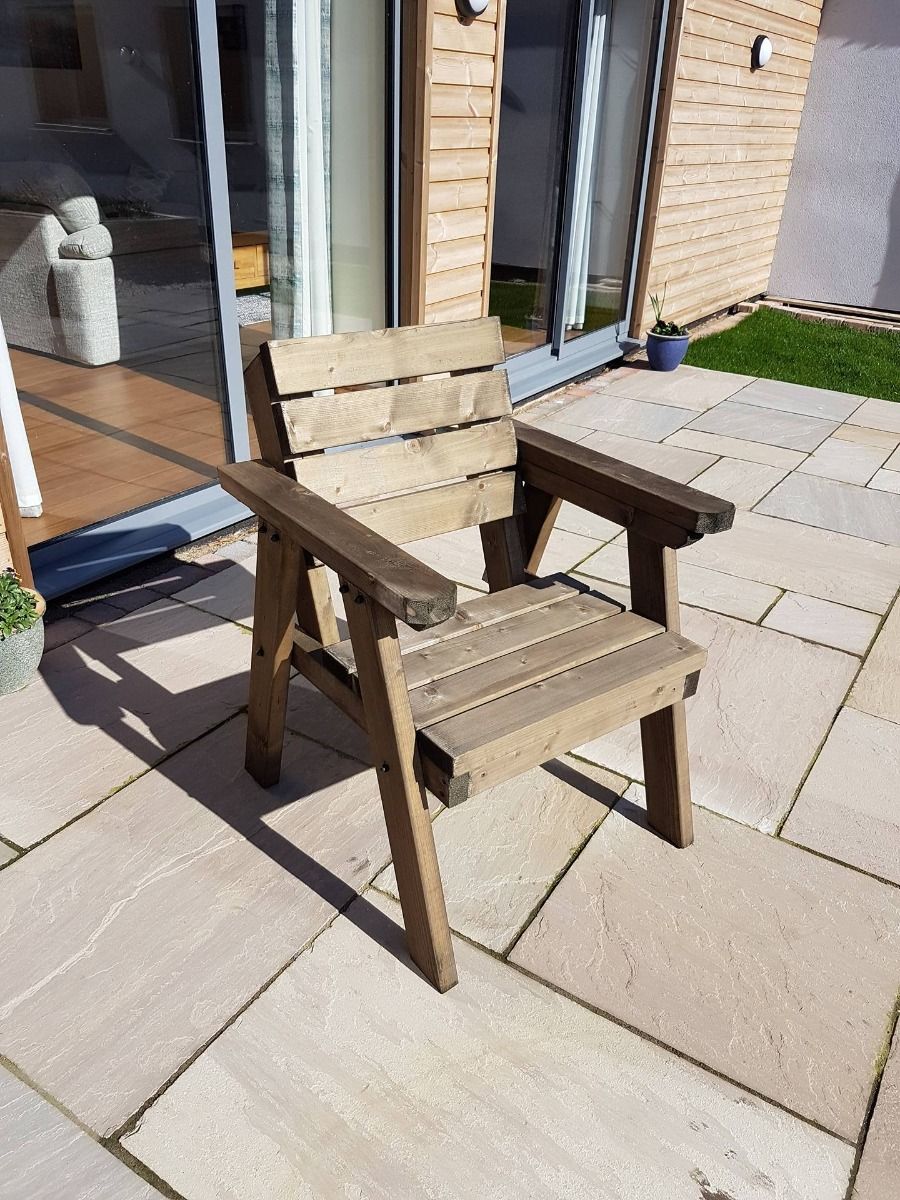 Consilium Garden Fence Bench With Backrest - Rustic Finish - Image 12