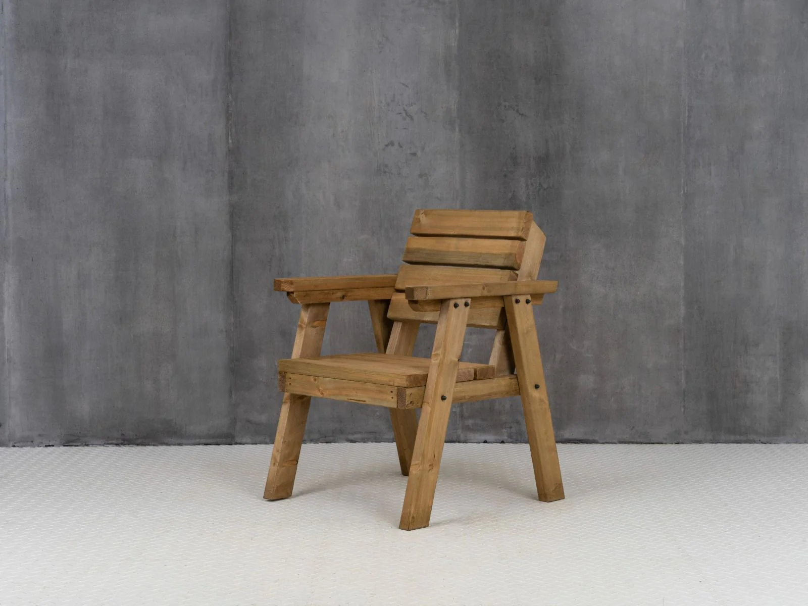 Consilium Garden Fence Bench With Backrest - Rustic Finish - Image 15