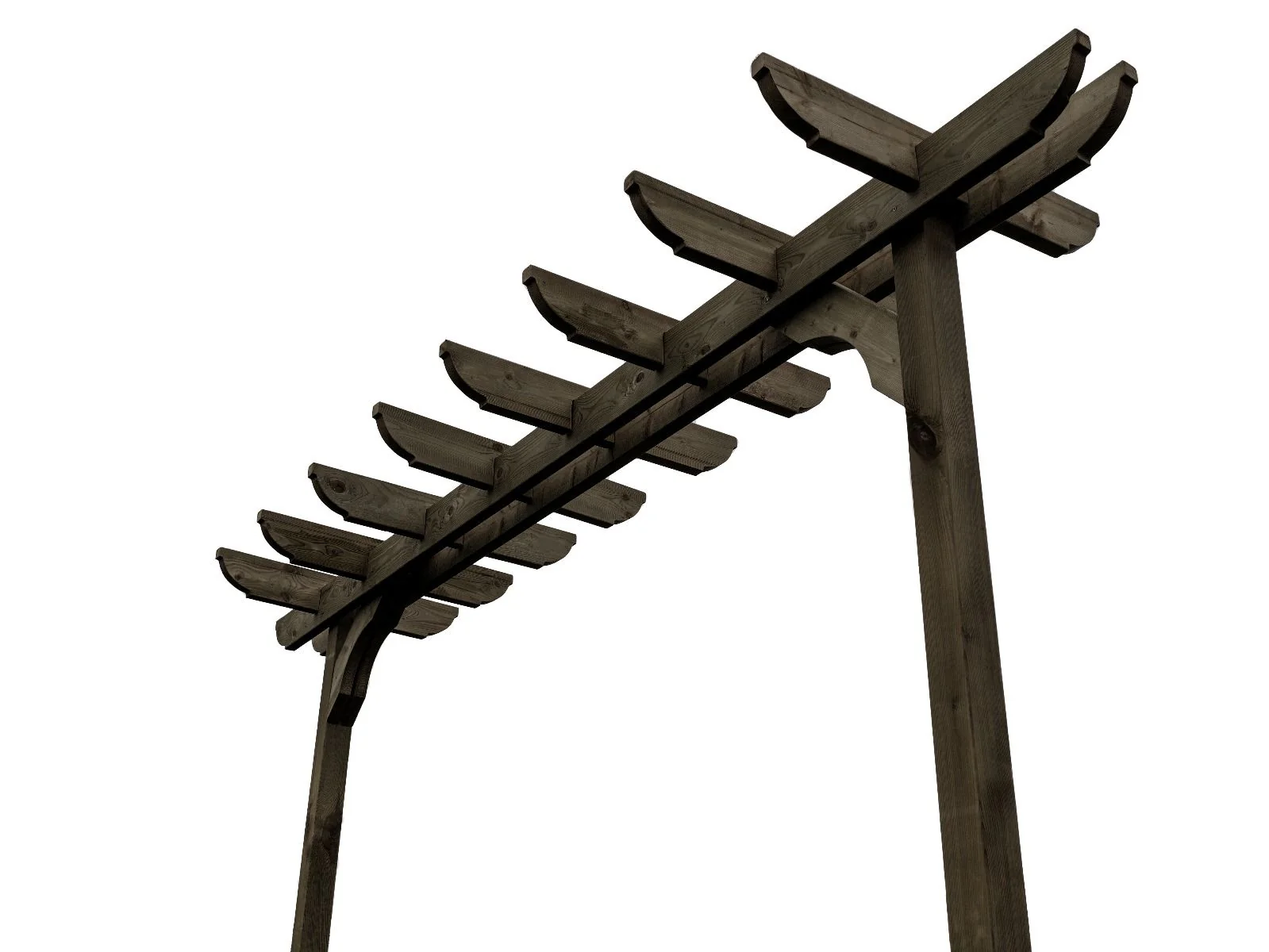 Corbel Double Beam Pergola, Plant Climbing Arbour - Sculpted brace - Image 5
