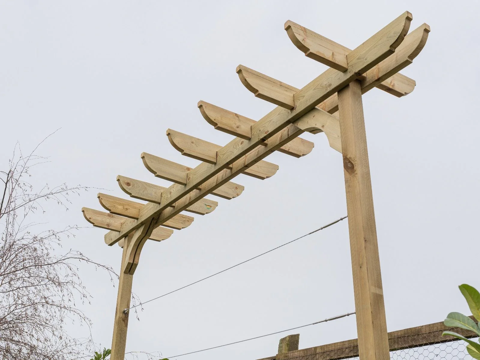 Corbel Double Beam Pergola, Plant Climbing Arbour - Sculpted brace - Image 7