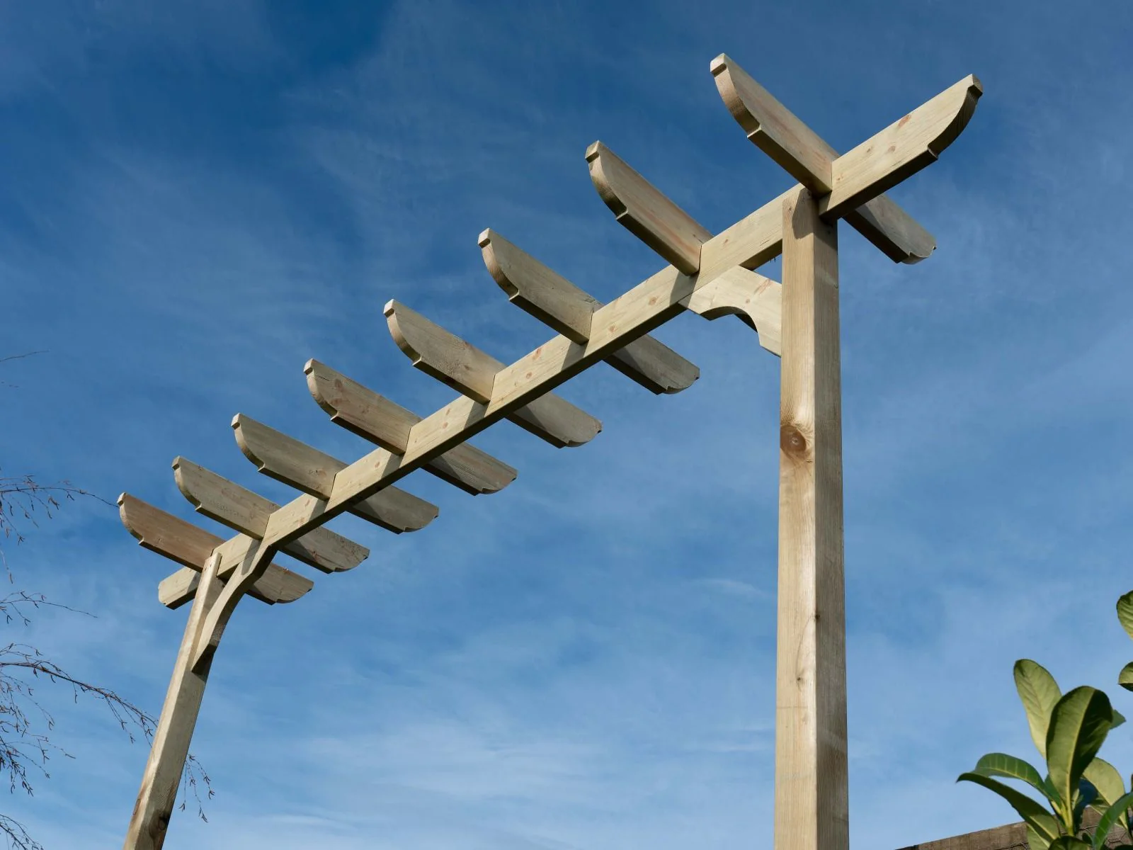 Corbel Single Beam Pergola, Plant Climbing Arbour - Sculpted brace - Image 5