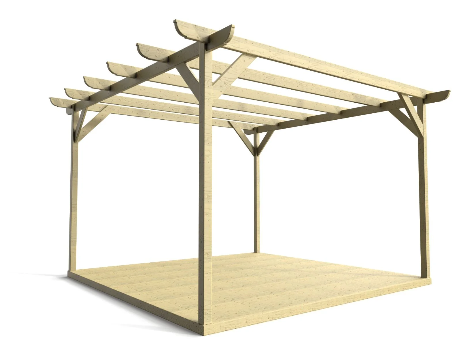 Corbel Wooden Pergola and Decking Kit - Image 6