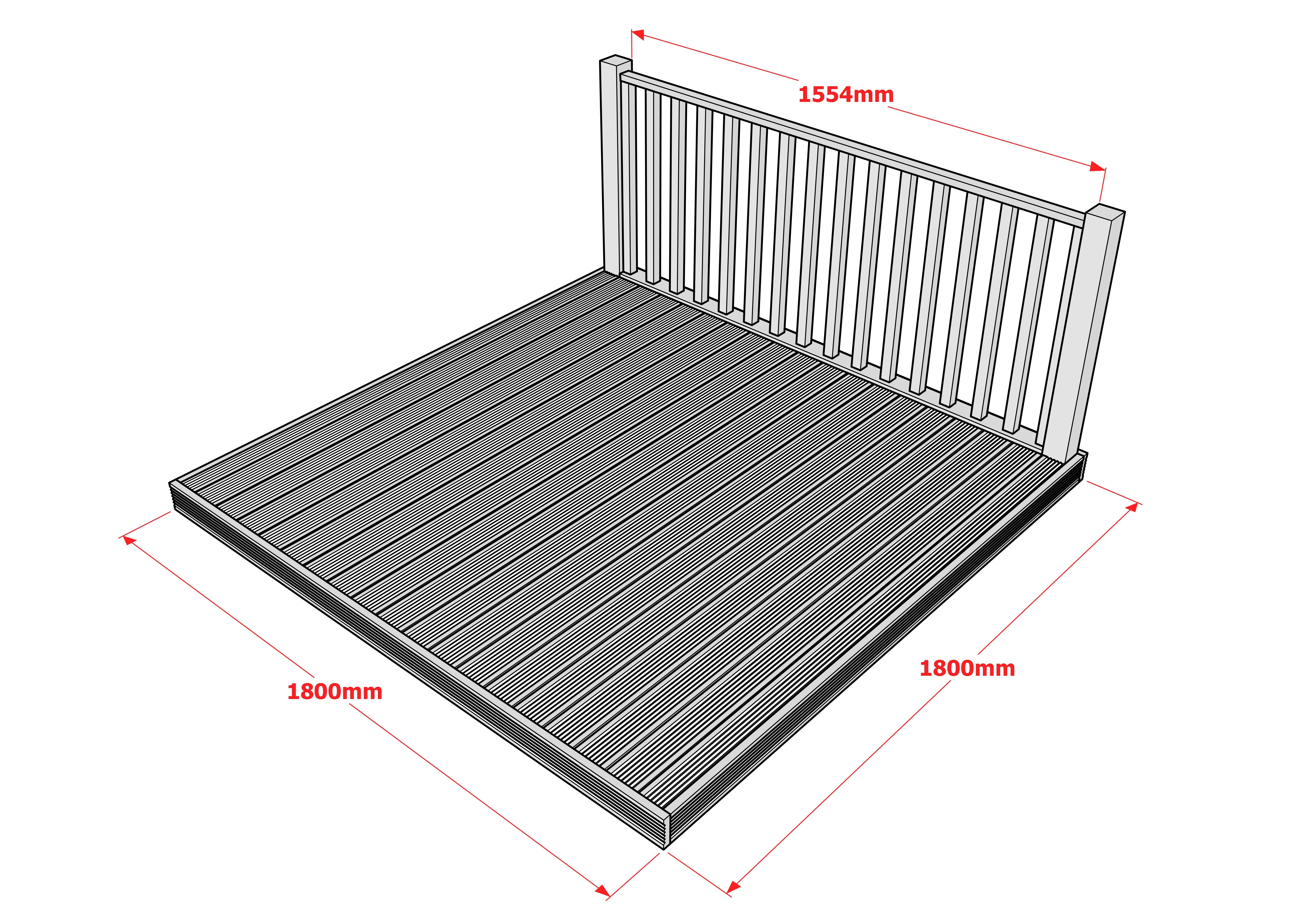 Decking Kit With One Side Balustrade - Image 7