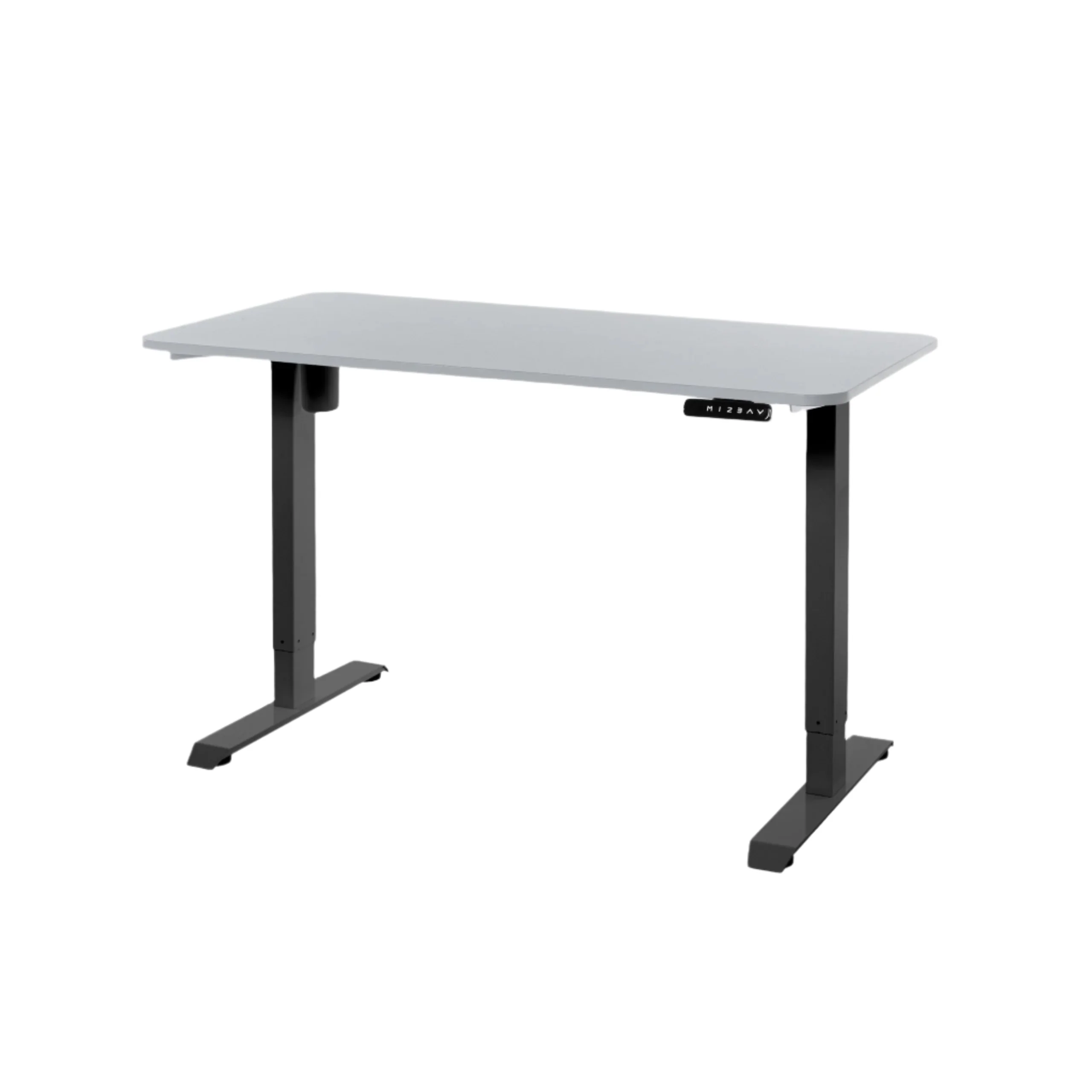 DESKO V1 Black Standing Desk With 120x60cm Grey Tabletop