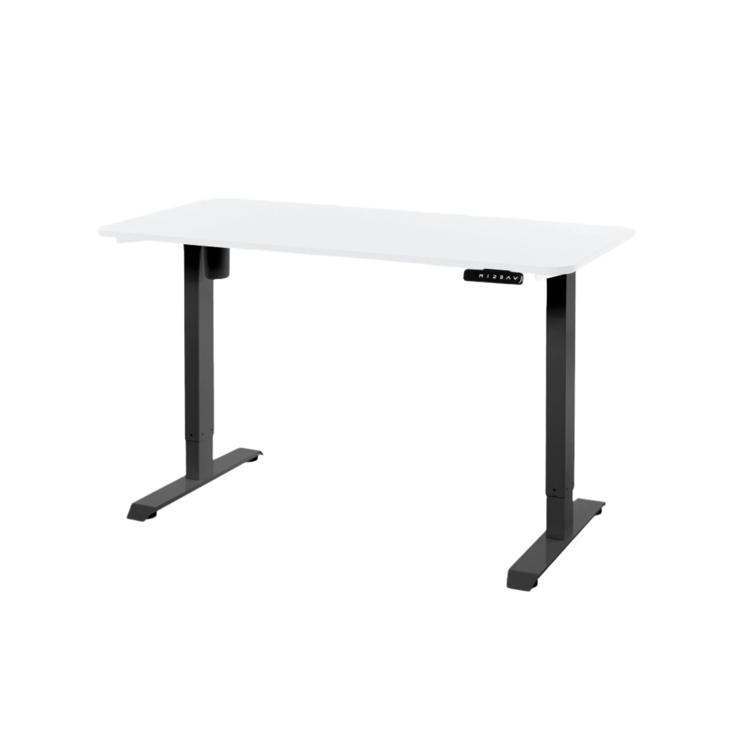 DESKO V1 Black Standing Desk With 120x60cm White Tabletop