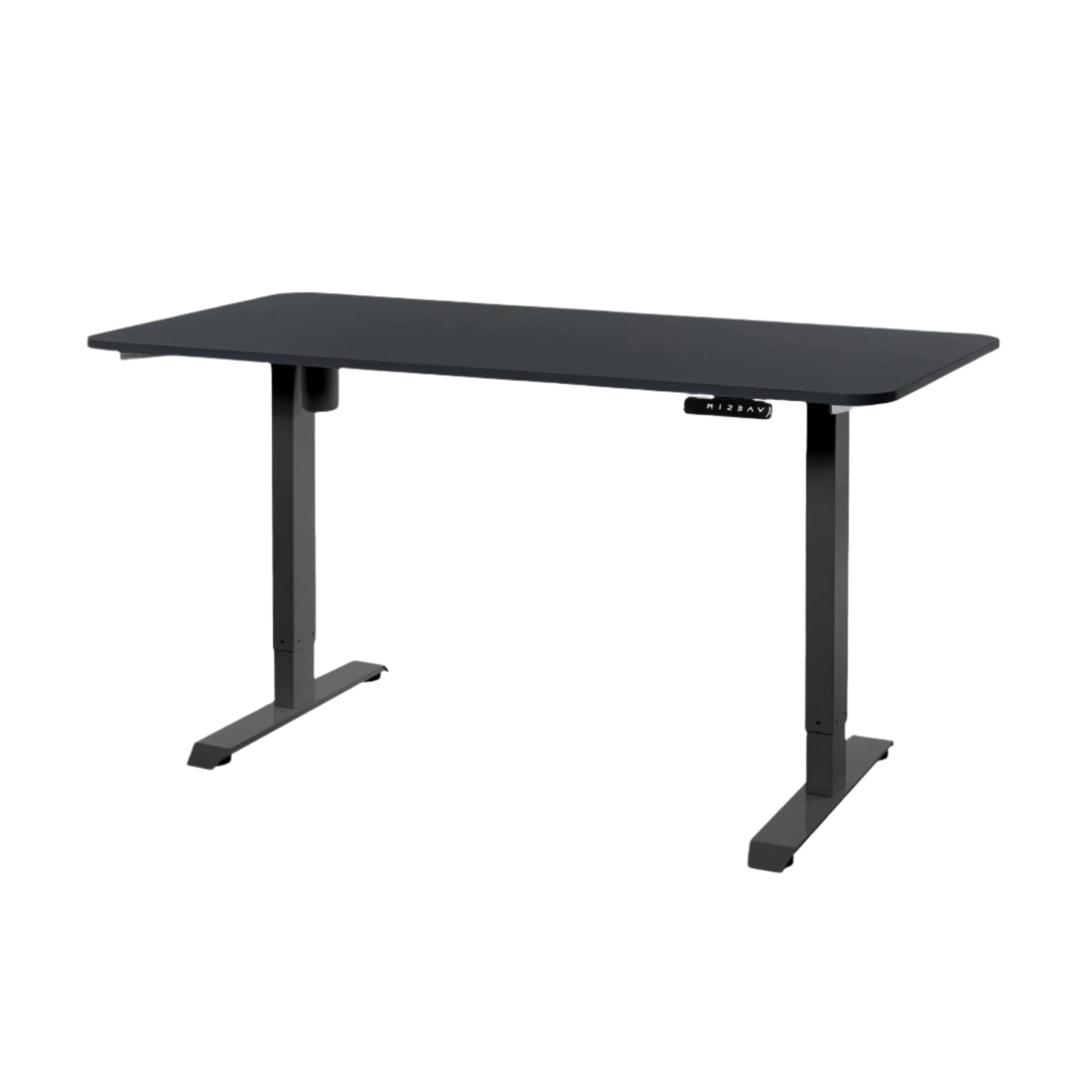 DESKO V1 Black Standing Desk With 160x80cm Black Tabletop