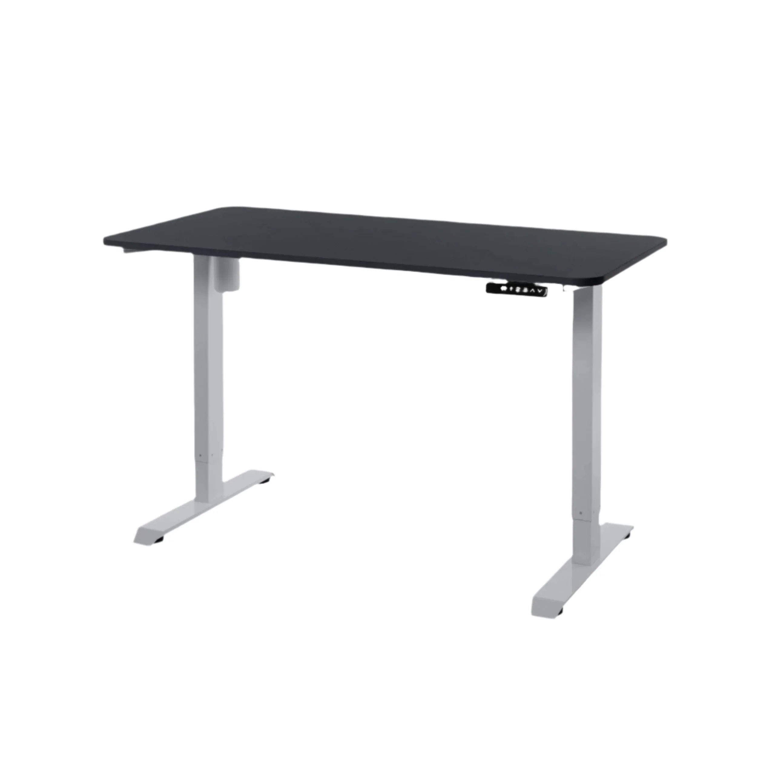 DESKO V1 Grey Standing Desk With 120x60cm Black Tabletop