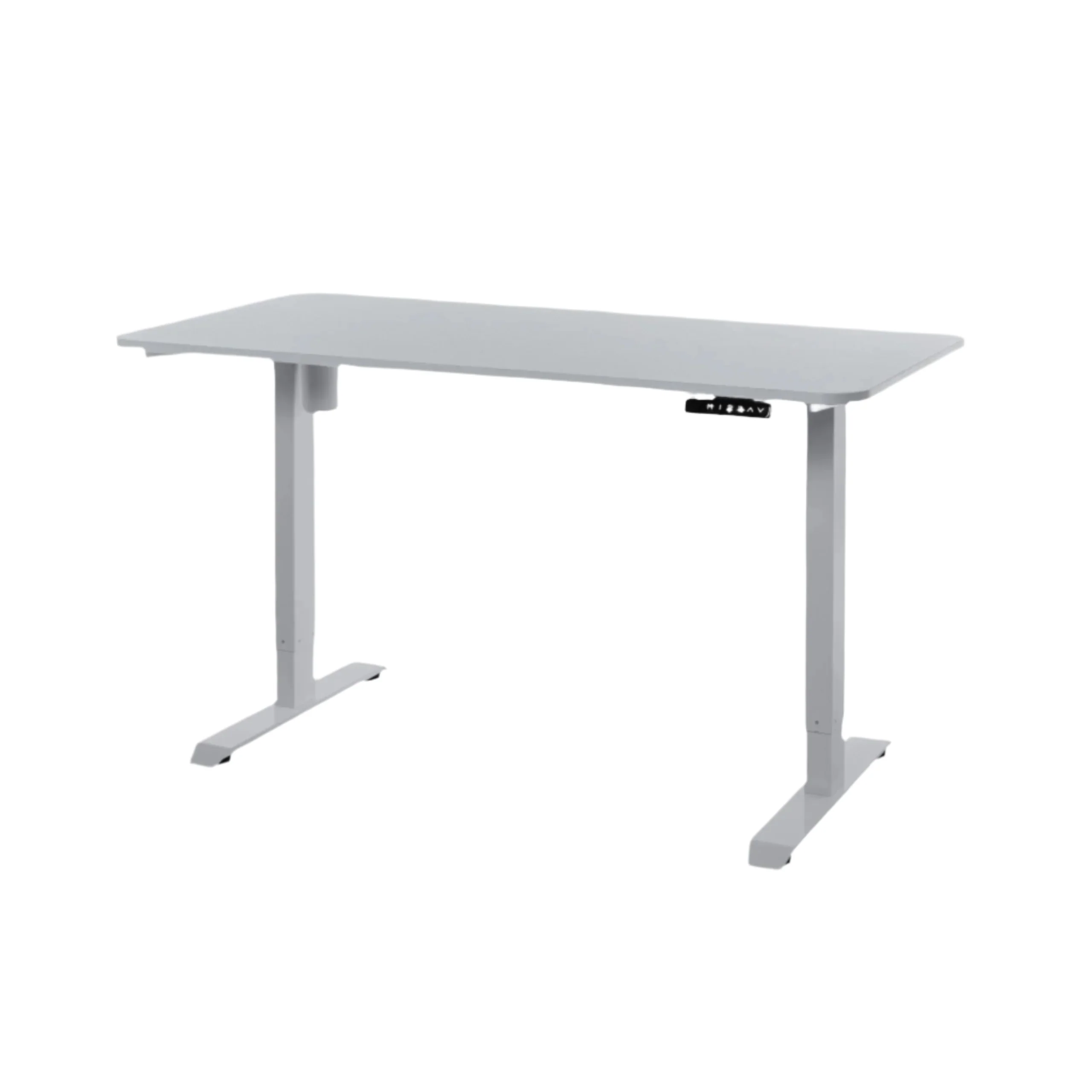 DESKO V1 Grey Standing Desk With 140x70cm Grey Tabletop