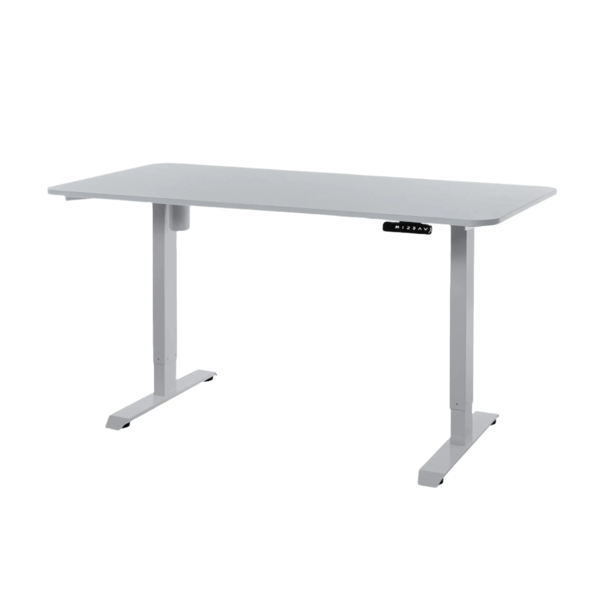 DESKO V1 Grey Standing Desk With 160x80cm Grey Tabletop