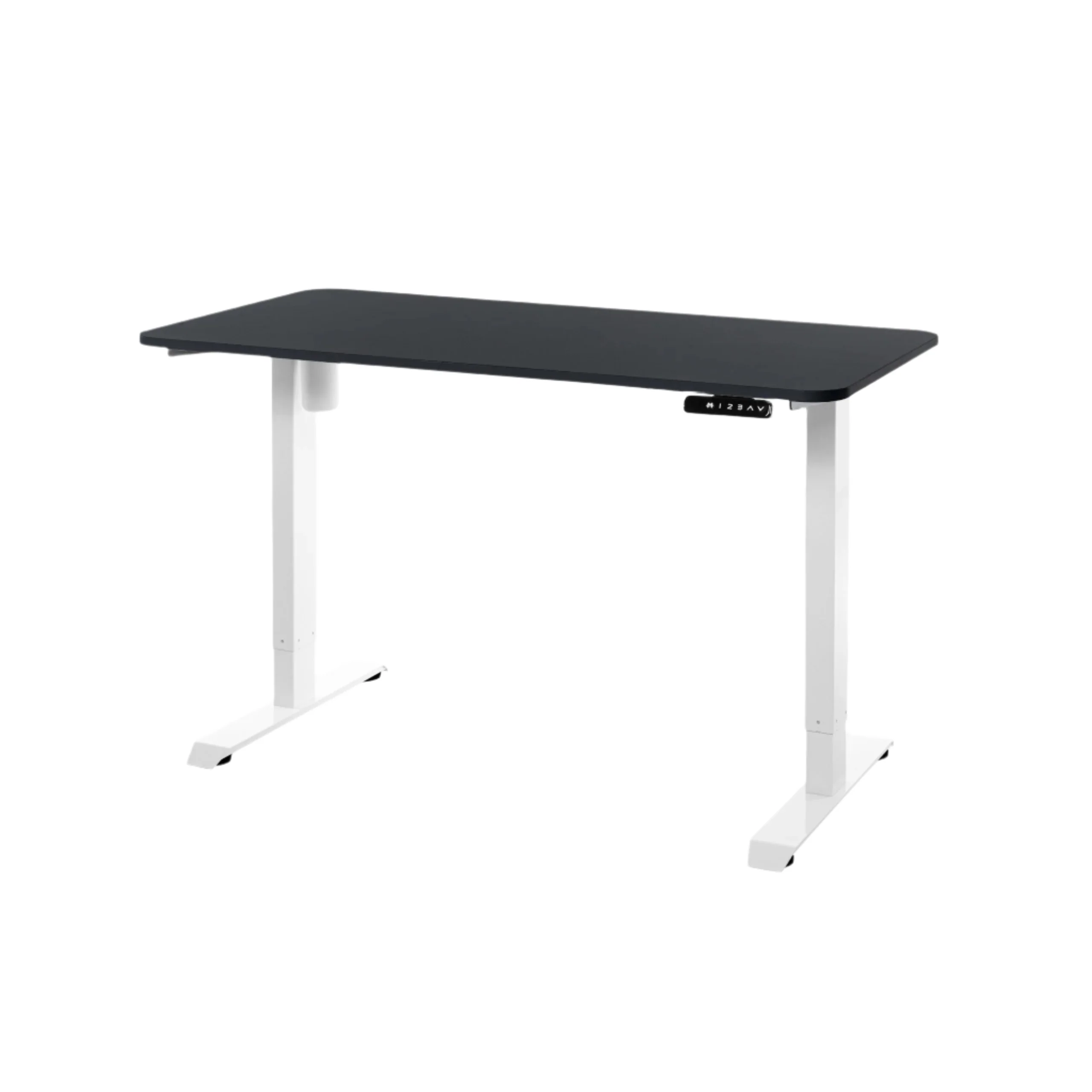 DESKO V1 White Standing Desk With 120x60cm Black Tabletop