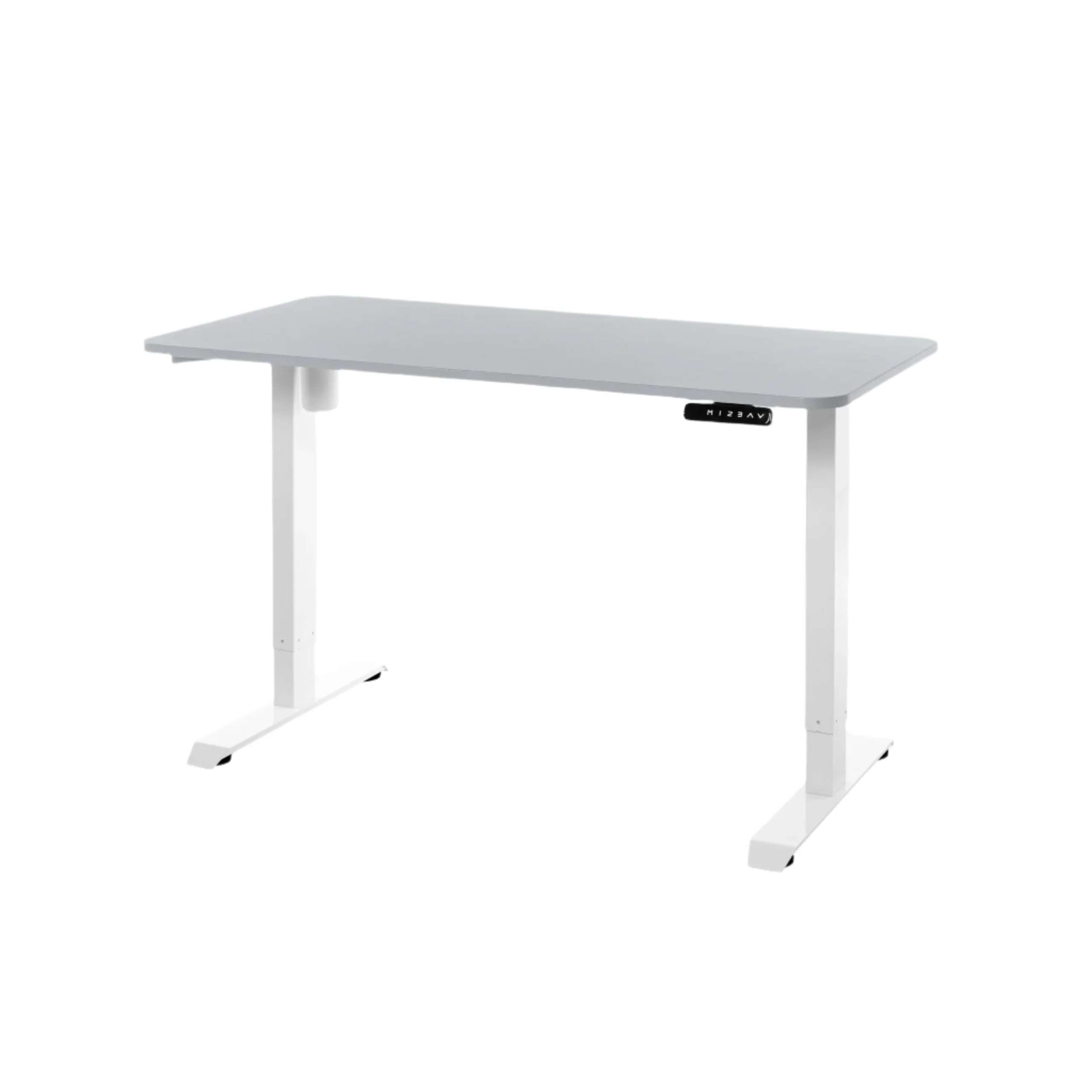 DESKO V1 White Standing Desk With 120x60cm Grey Tabletop