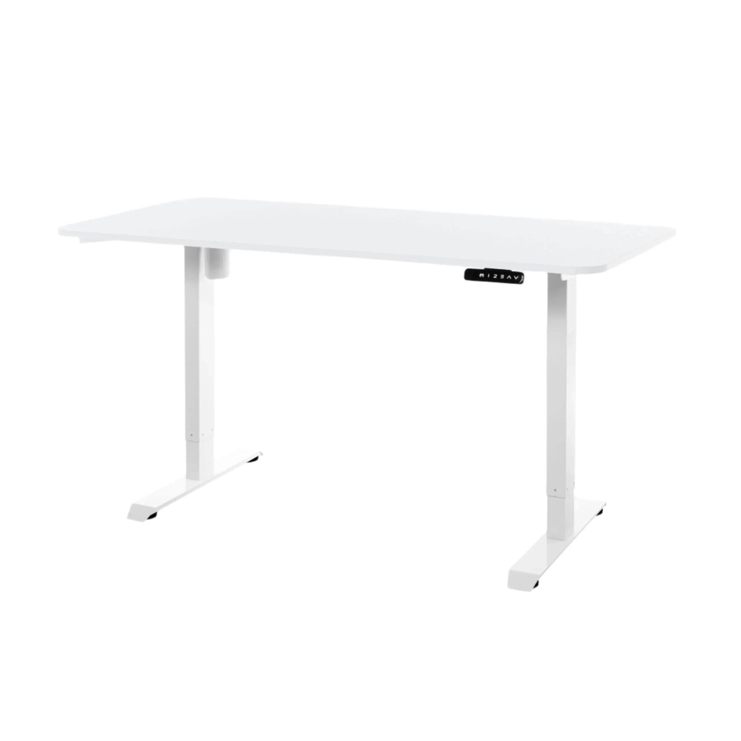 DESKO V1 White Standing Desk With 160x80cm White Tabletop