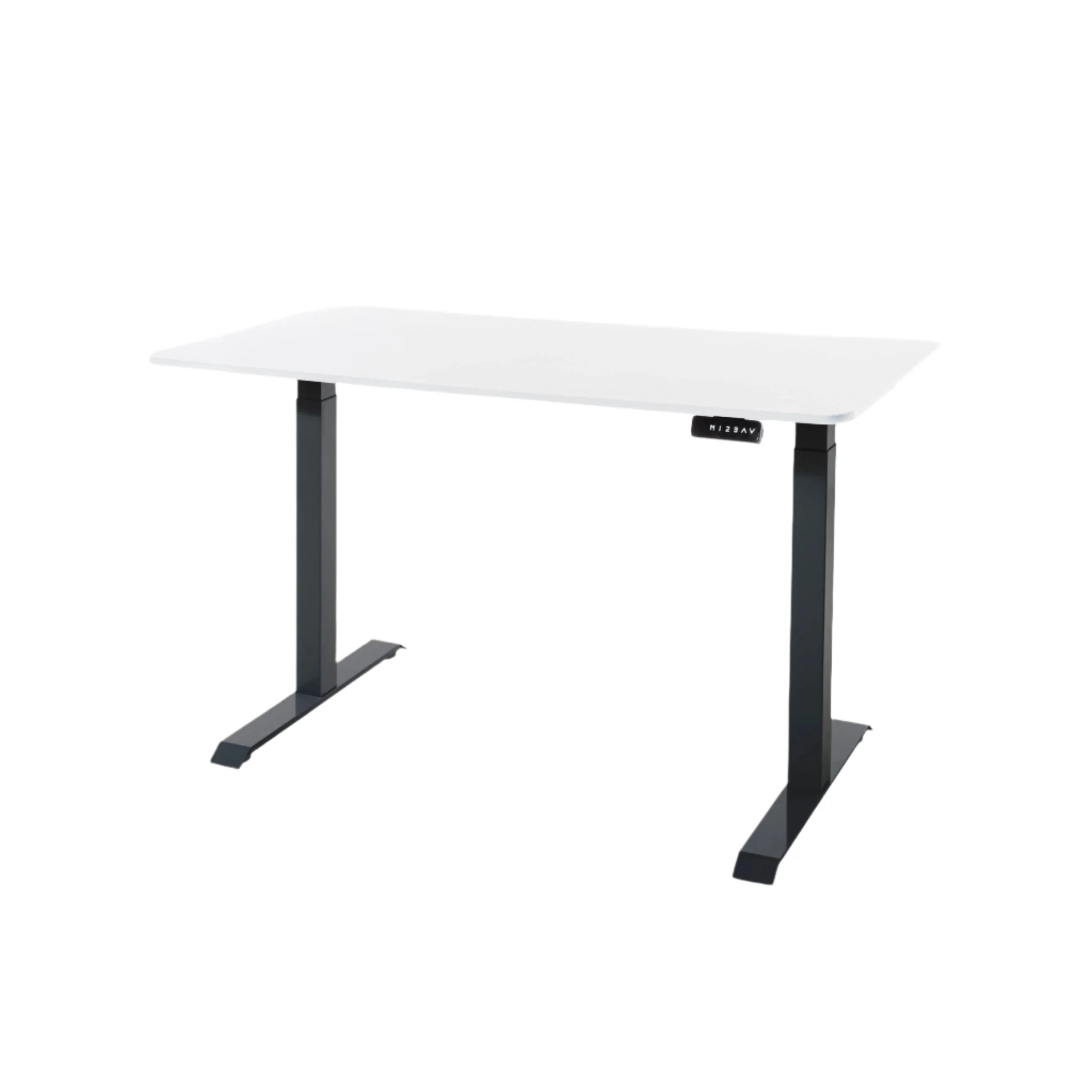 DESKO V2 Black Standing Desk With 120x60cm White Tabletop