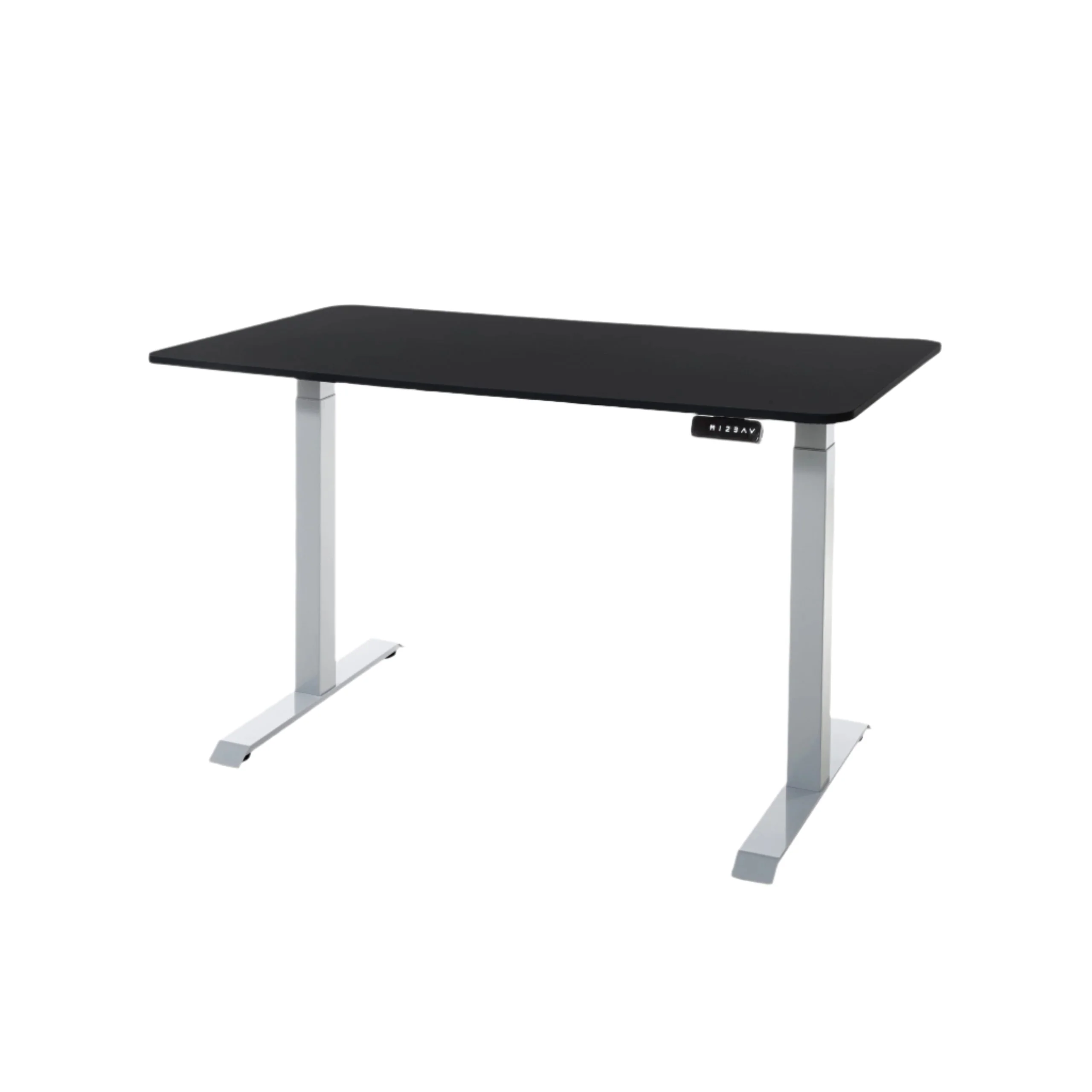 DESKO V2 Grey Standing Desk With 120x60cm Black Tabletop