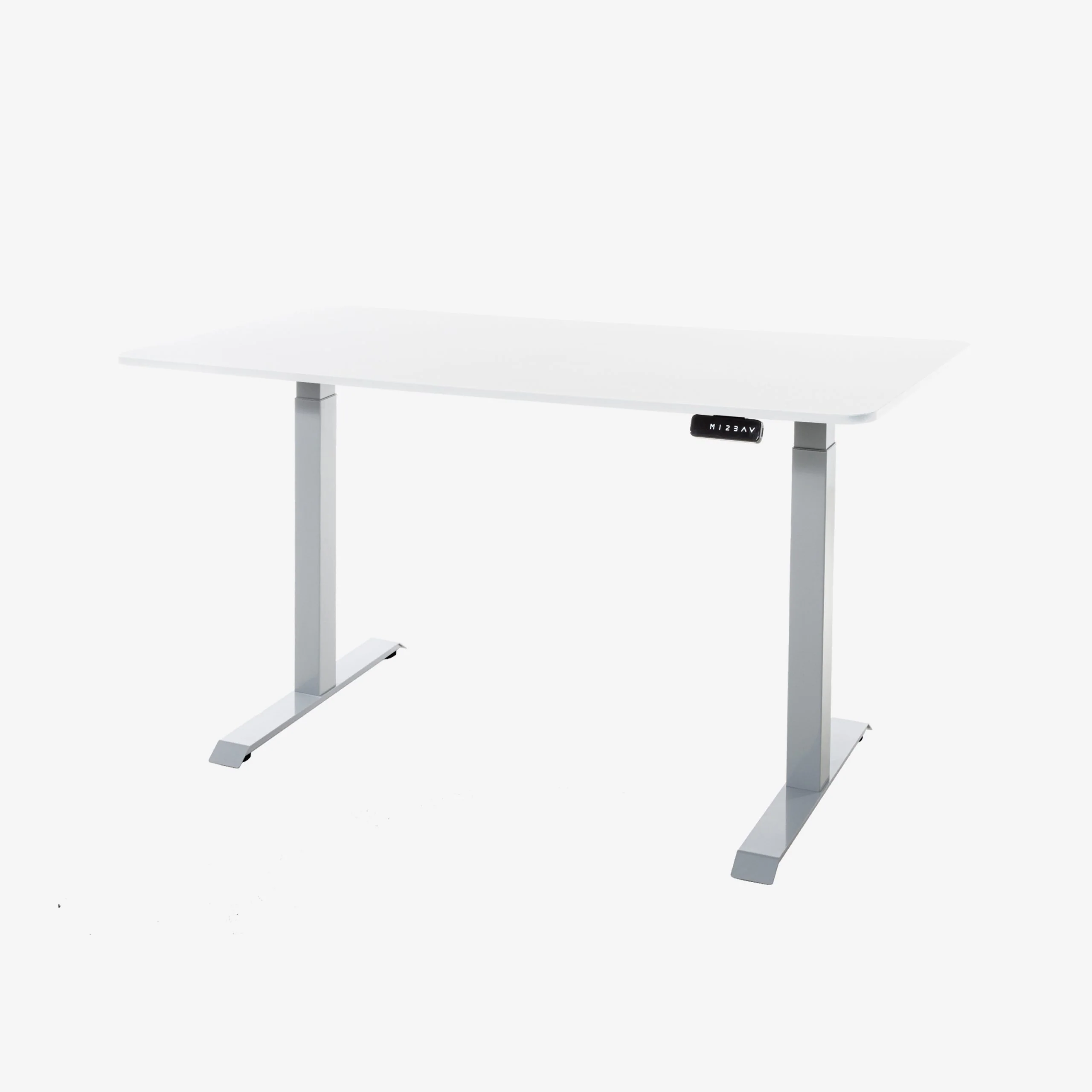 DESKO V2 Grey Standing Desk With 140x70cm White Tabletop