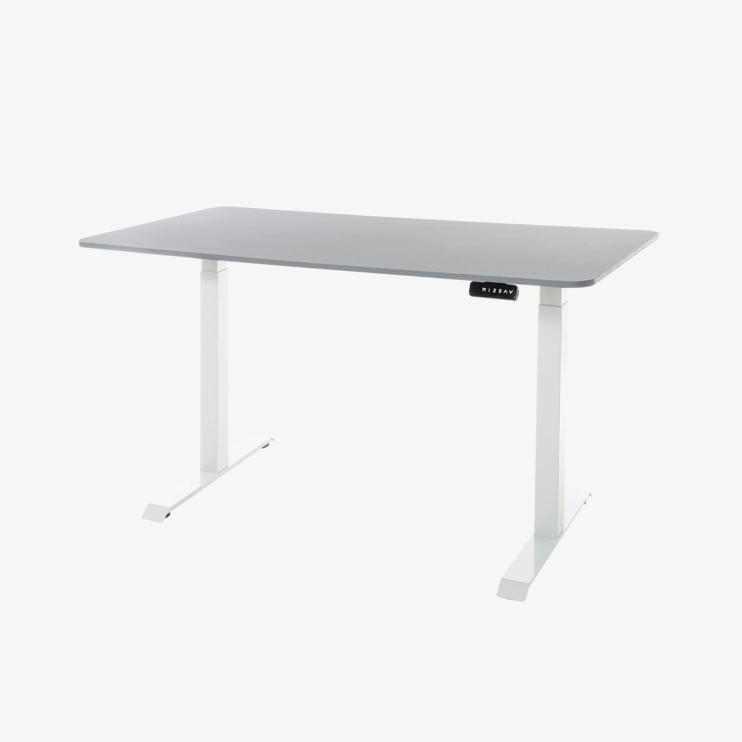DESKO V2 White Standing Desk With 140x70cm Grey Tabletop