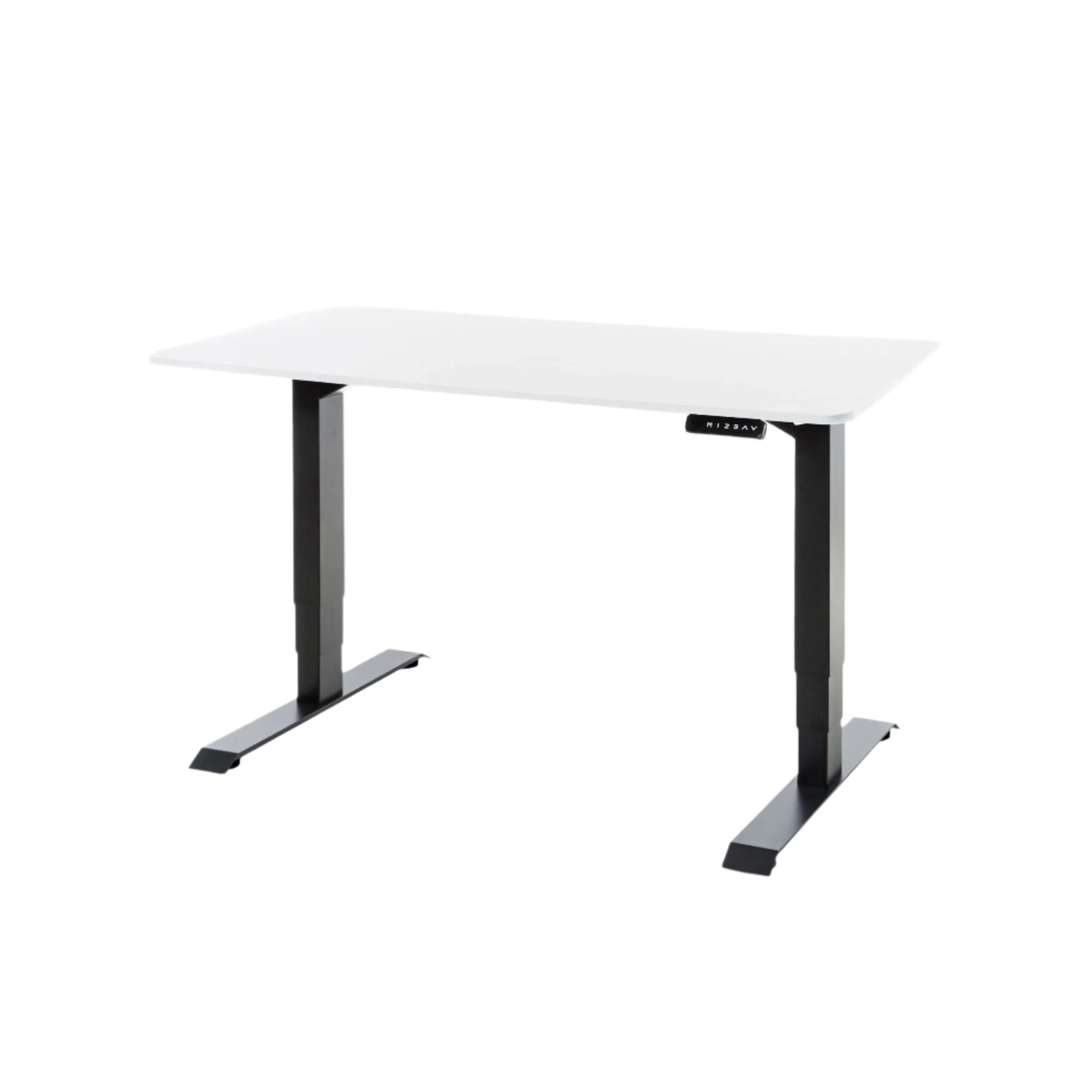 DESKO V3 Black Standing Desk With 120x60cm White Tabletop