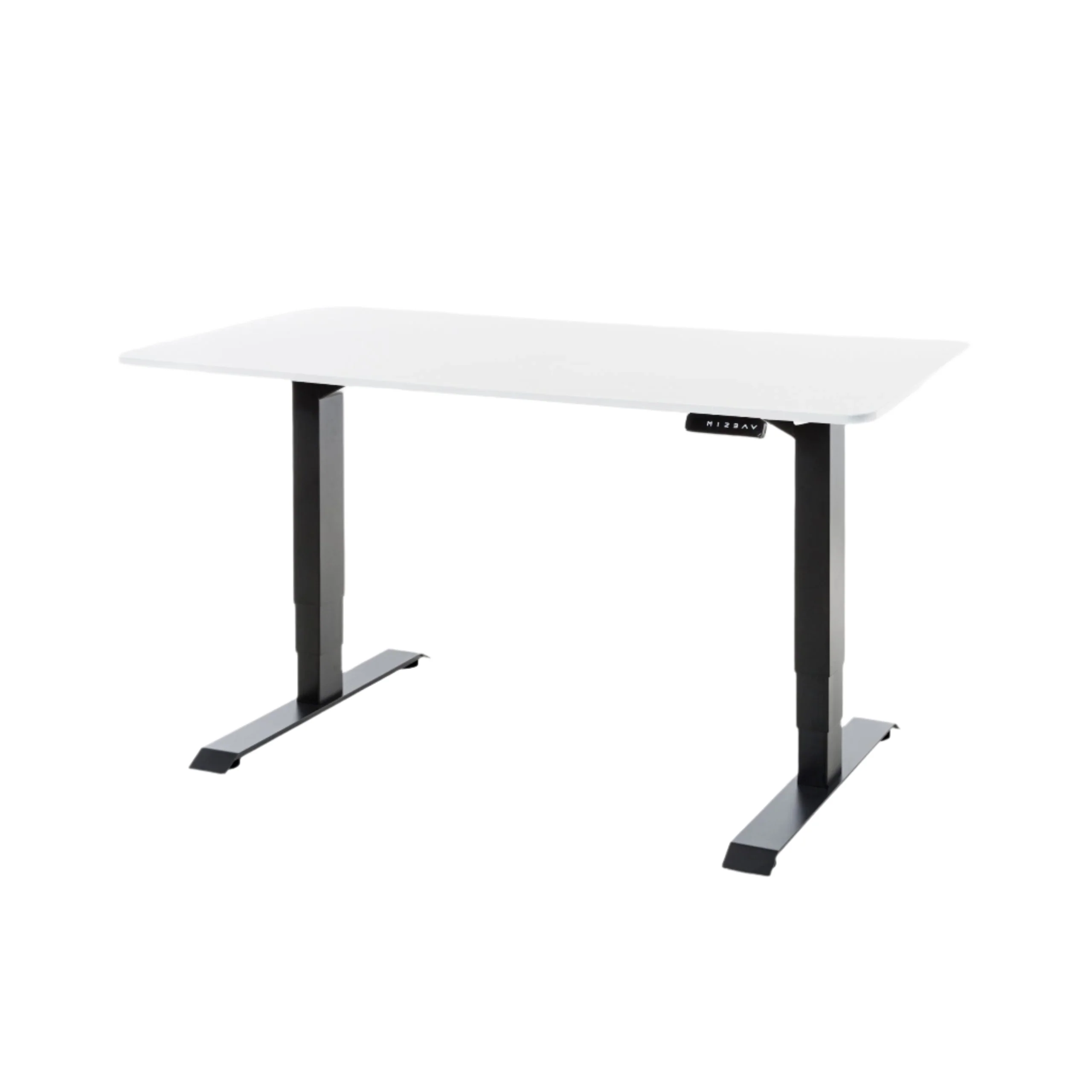 DESKO V3 Black Standing Desk With 140x70cm White Tabletop