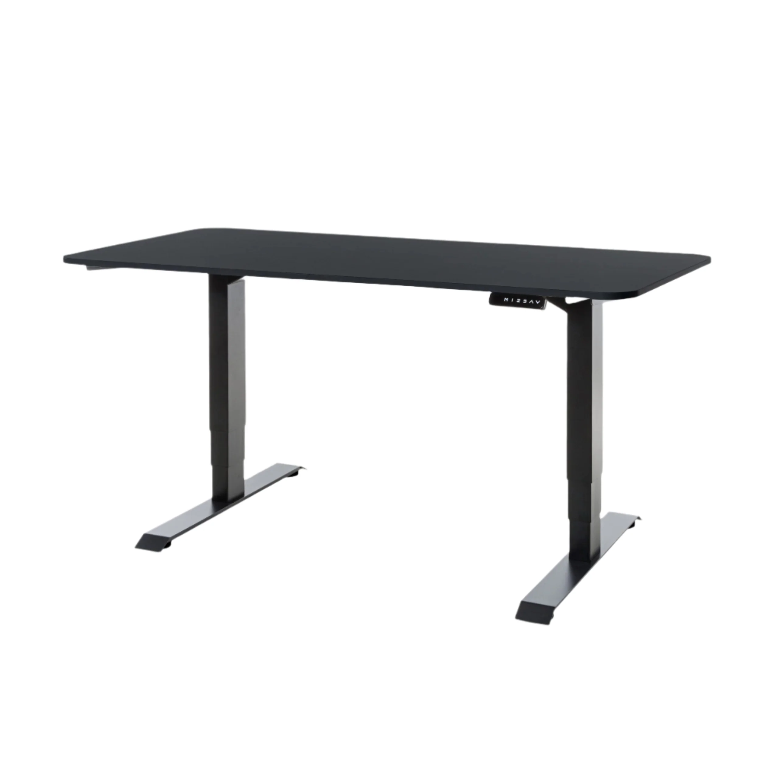 DESKO V3 Black Standing Desk With 160x80cm Black Tabletop